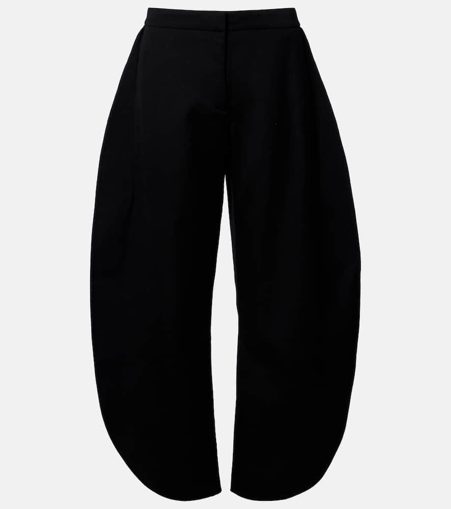 alaïa virgin wool barrel pants