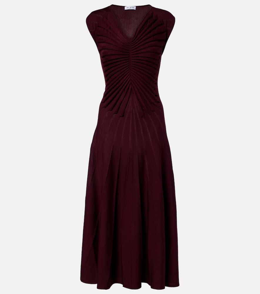 alaïa virgin wool midi dress