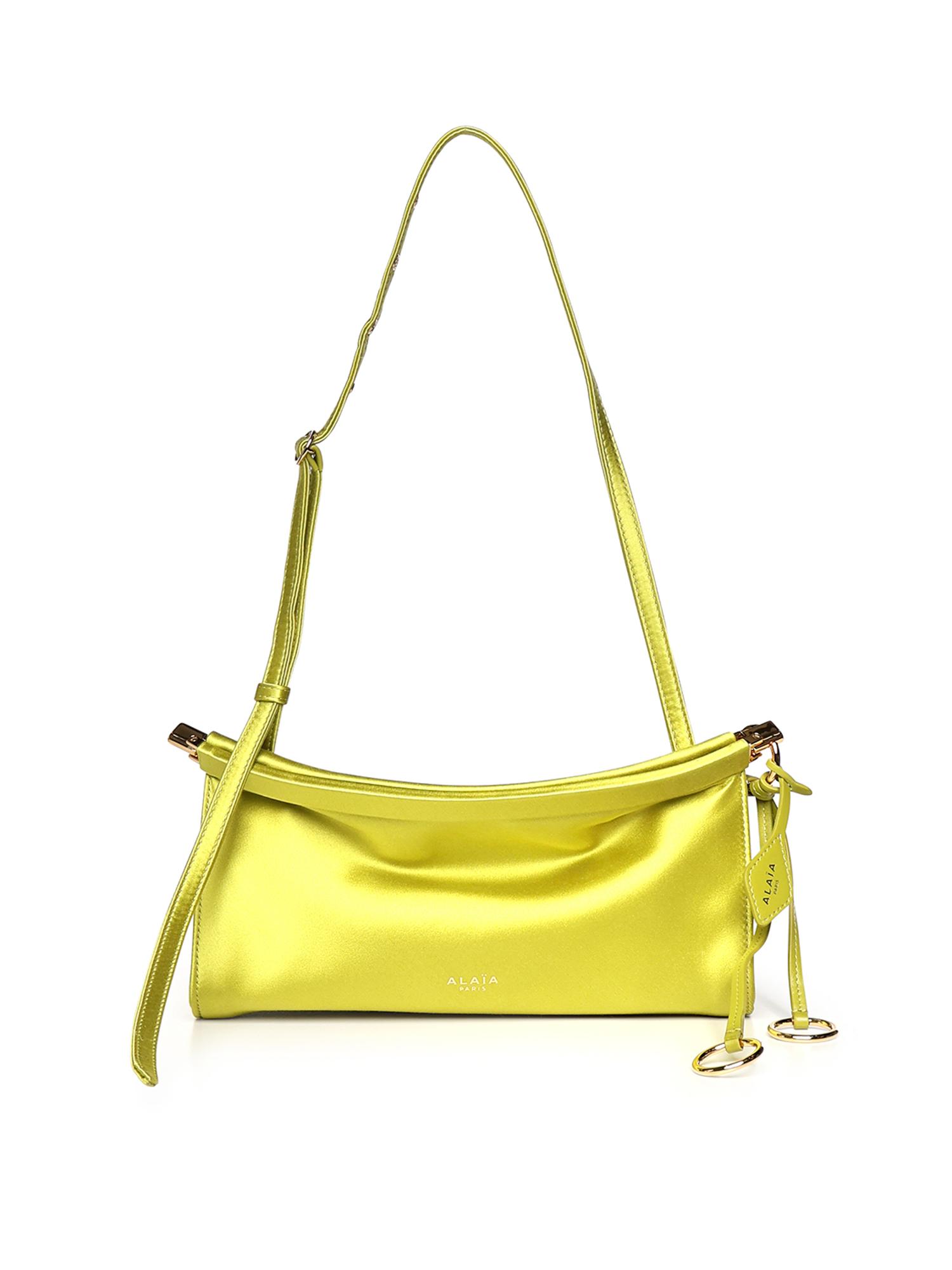 alaia bags lime silk satin - women