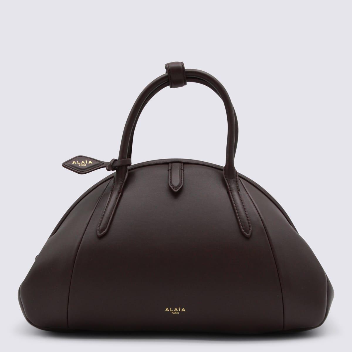 alaia bordeaux leather purse top handle bag