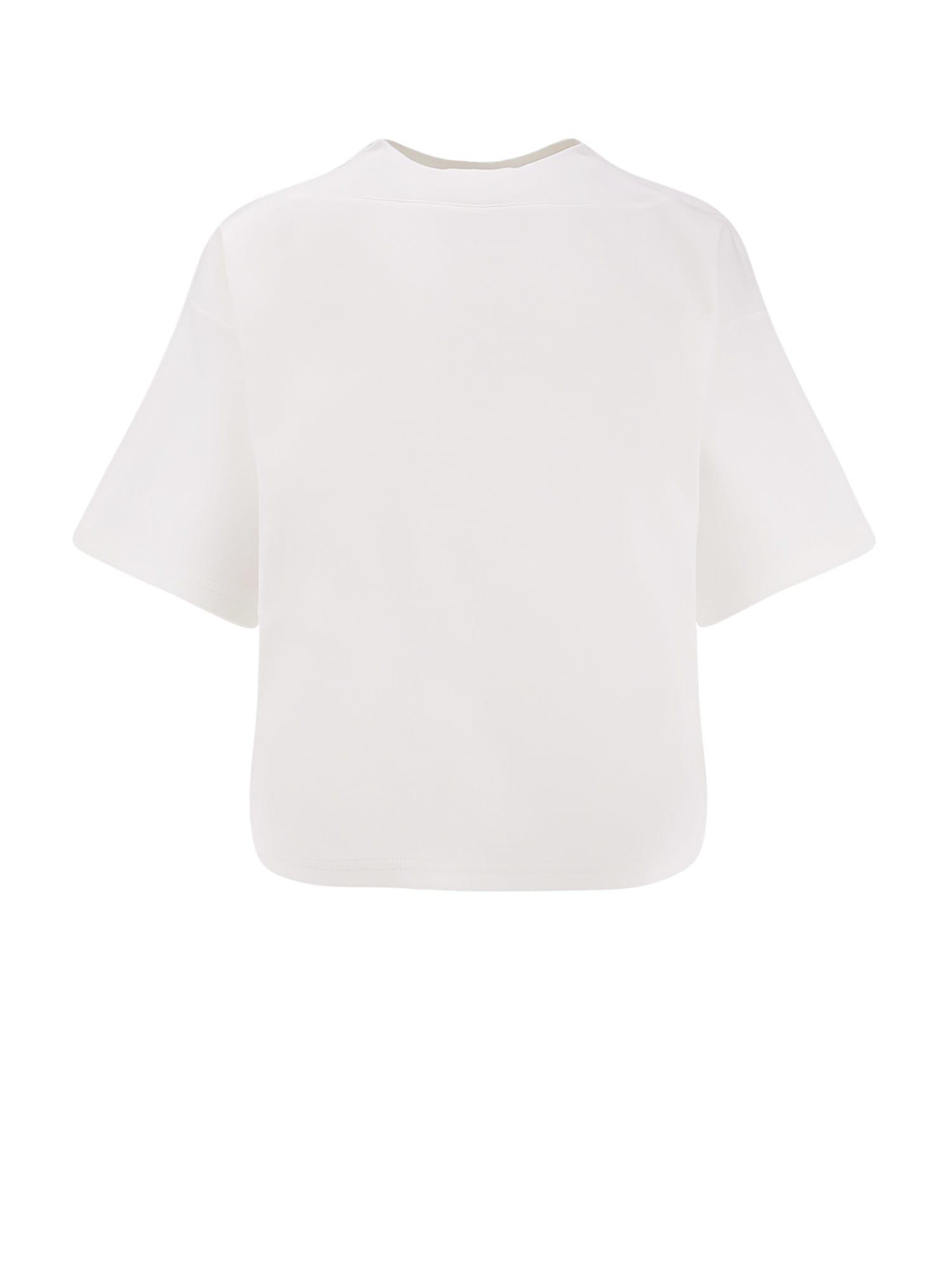 alaia boxy cotton blend t-shirt