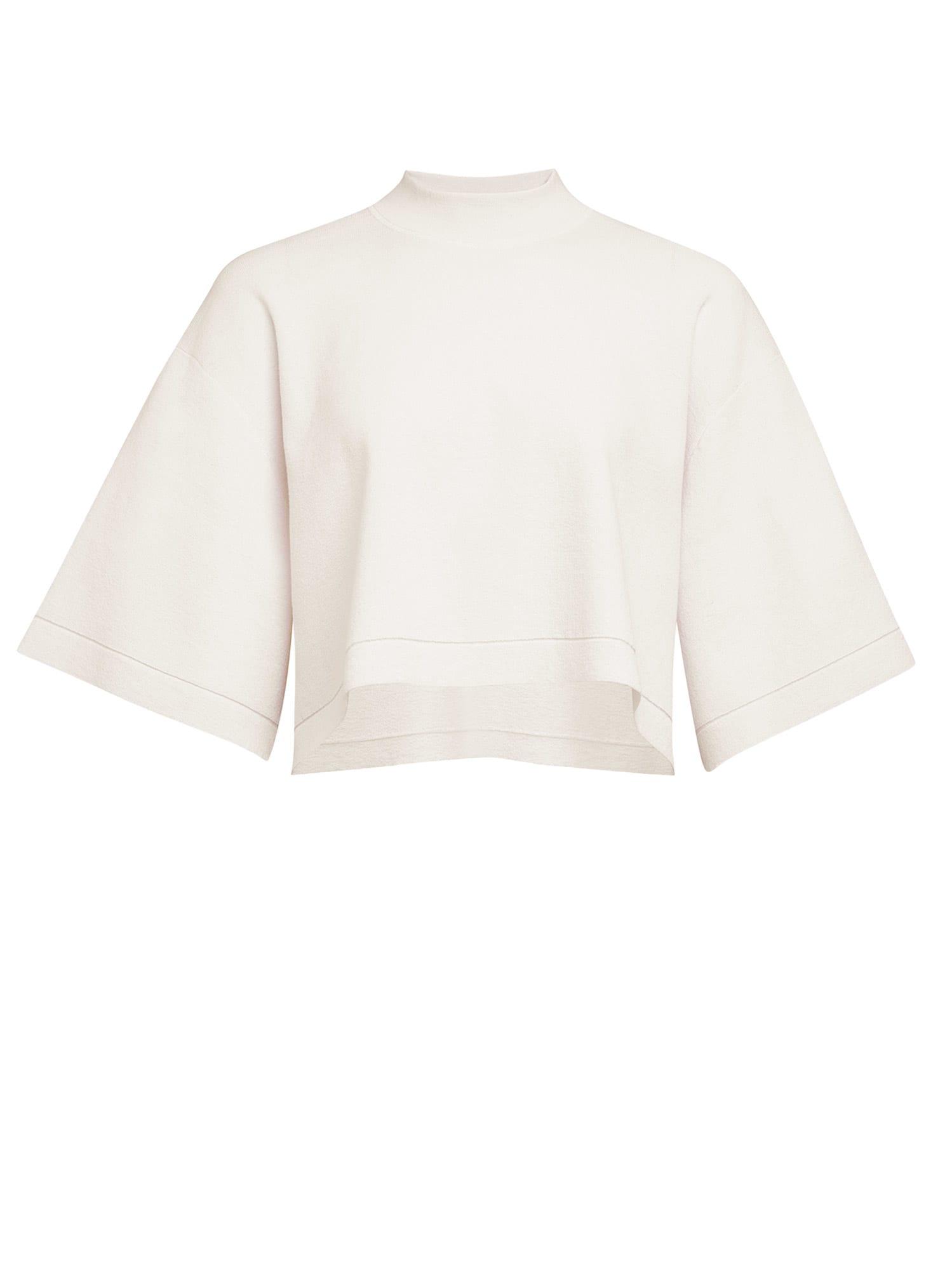 alaia cropped cotton blend top