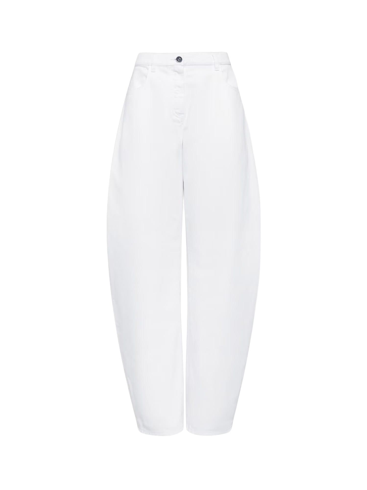 alaia curved denim trousers