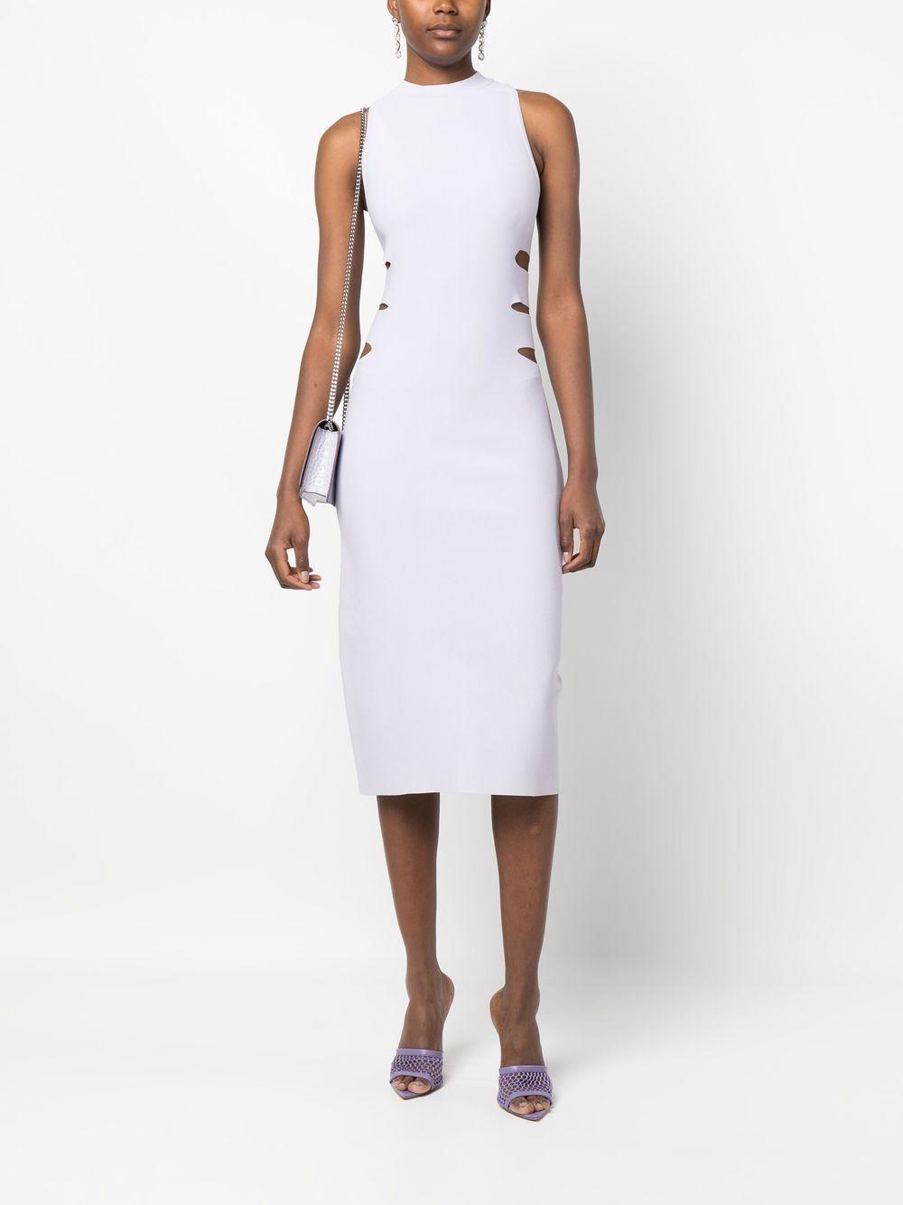 alaia dresses lilac synthetic->polyester100 % - women