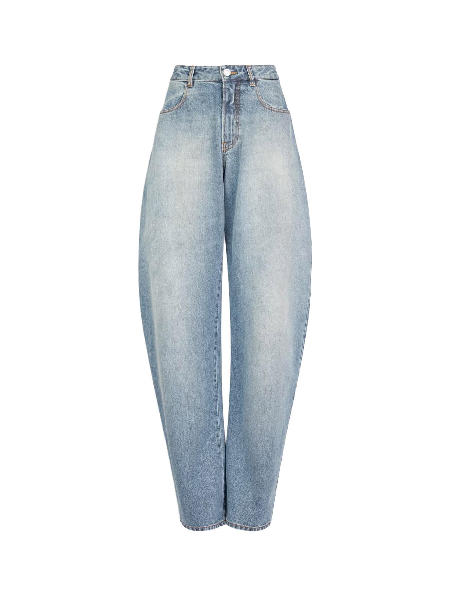 alaia faded blue denim jeans