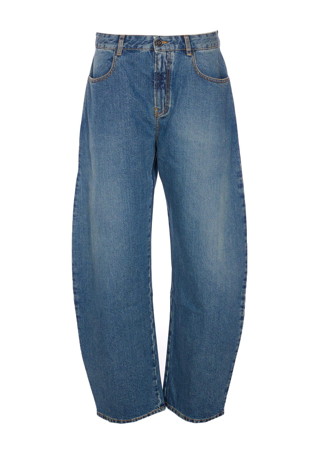 alaia round low-waist jeans