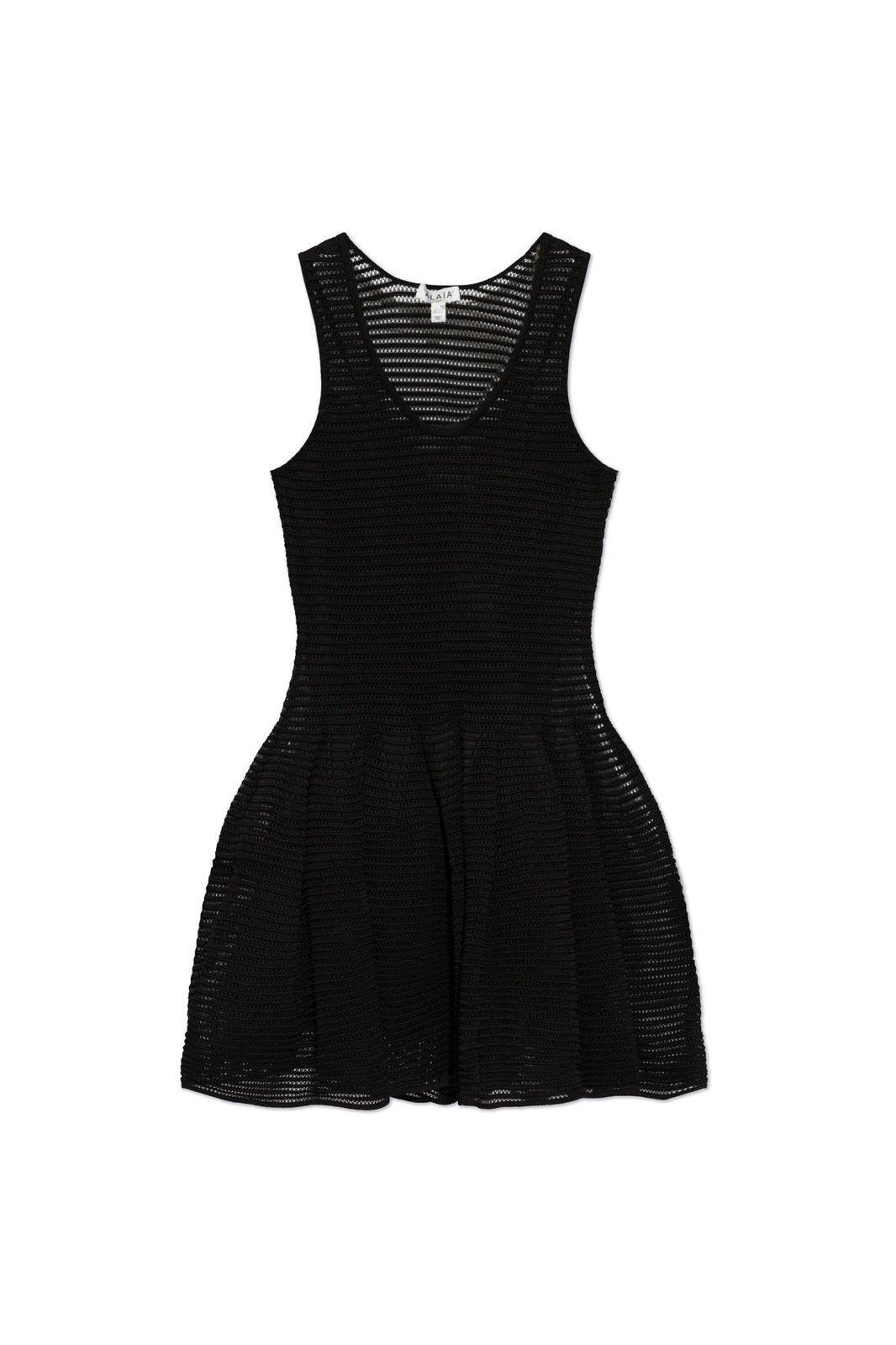 alaia short crinoline knit dress