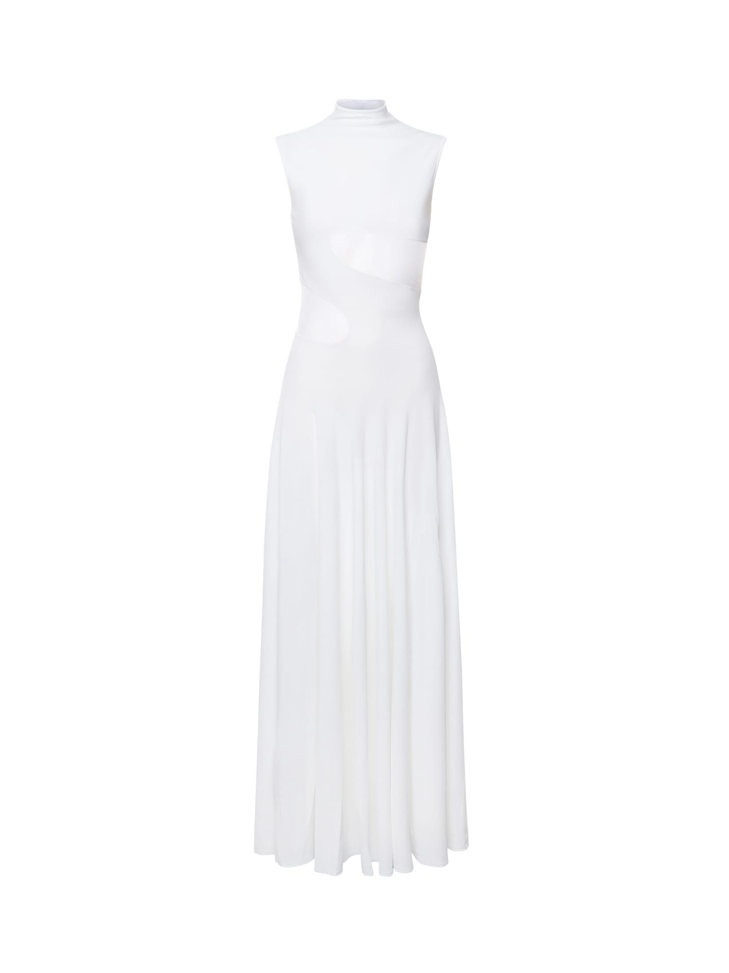 alaia silk knit dress with cut-out