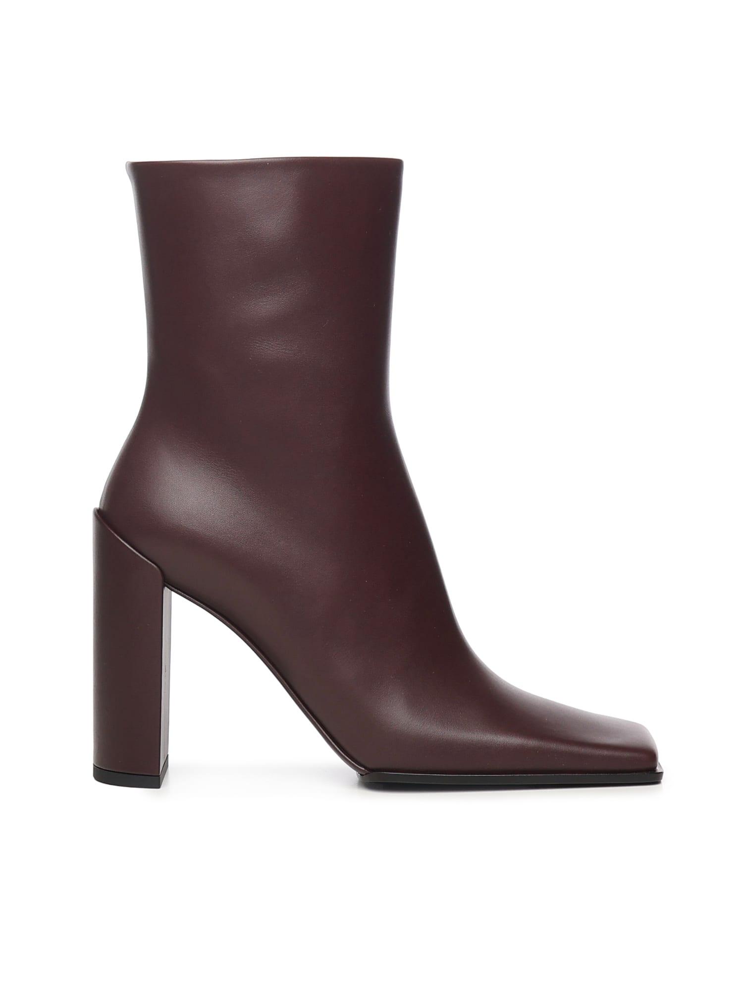 alaia square calfskin ankle boots