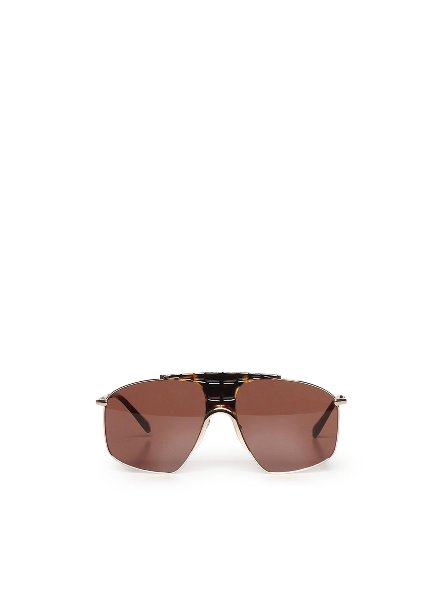 alaia sunglasses brown metal fiber - women