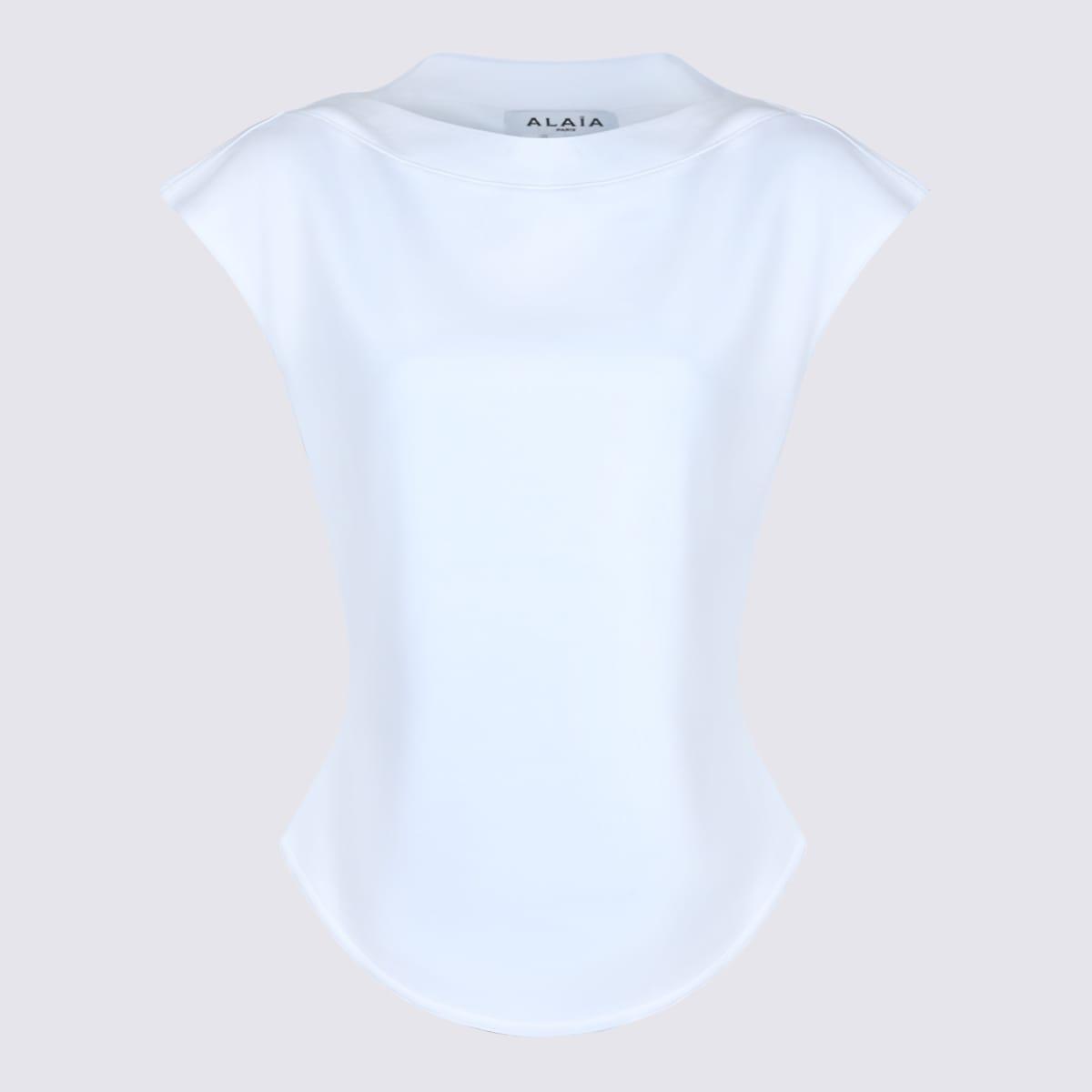 alaia white cotton t-shirt