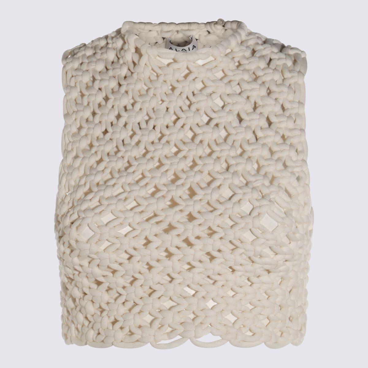 alaia white cotton top