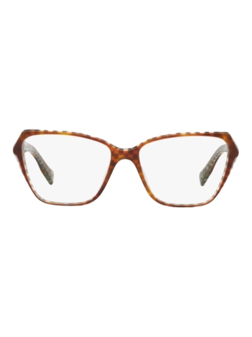 alain mikli a03088 talette - havana/crystal glasses
