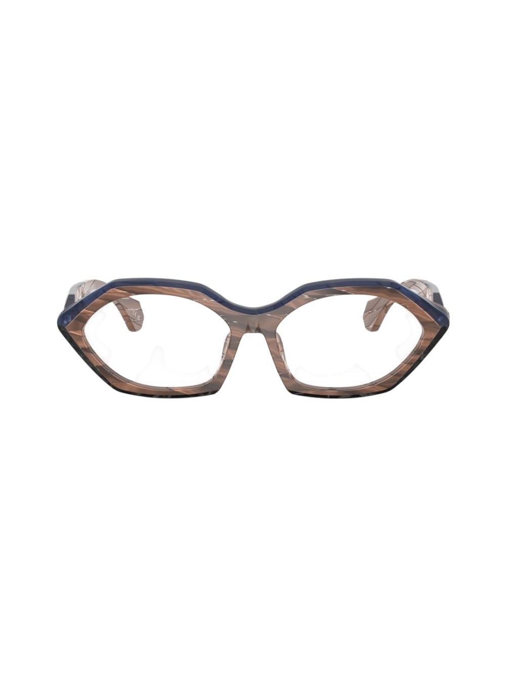 alain mikli a03530dm - blue & bronze 0002 glasses