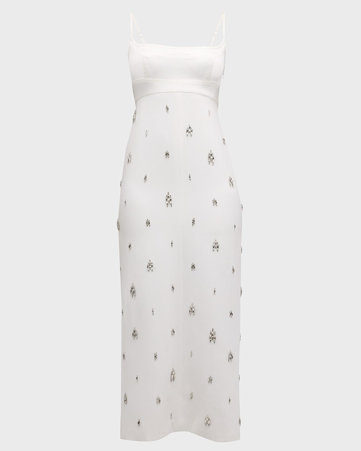 alana jewel-embellished midi dress