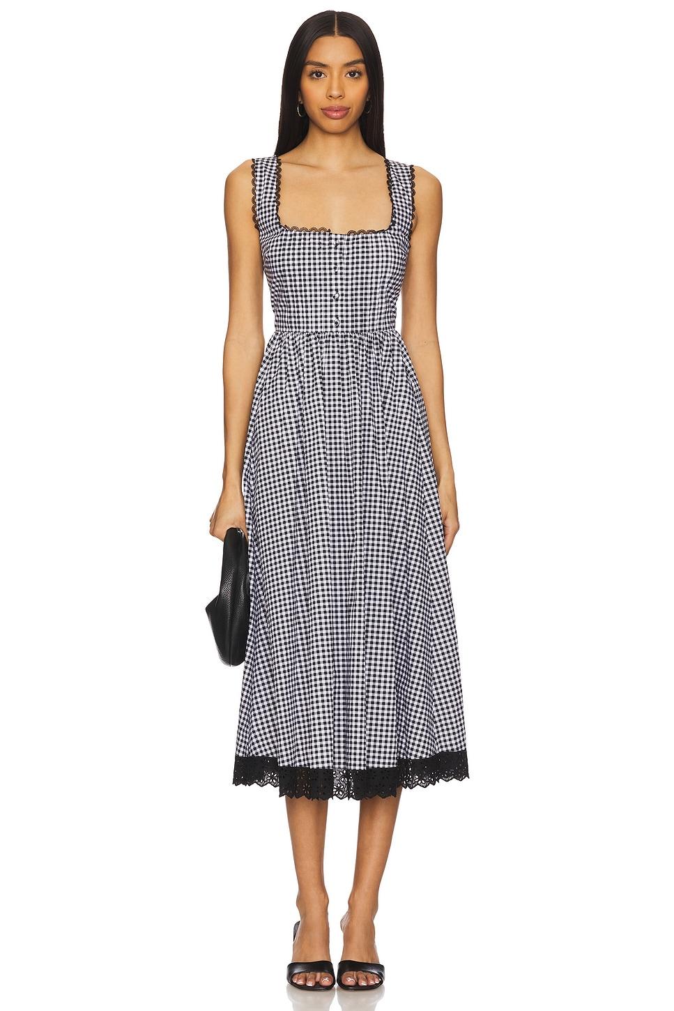 alanna apron midi dress
