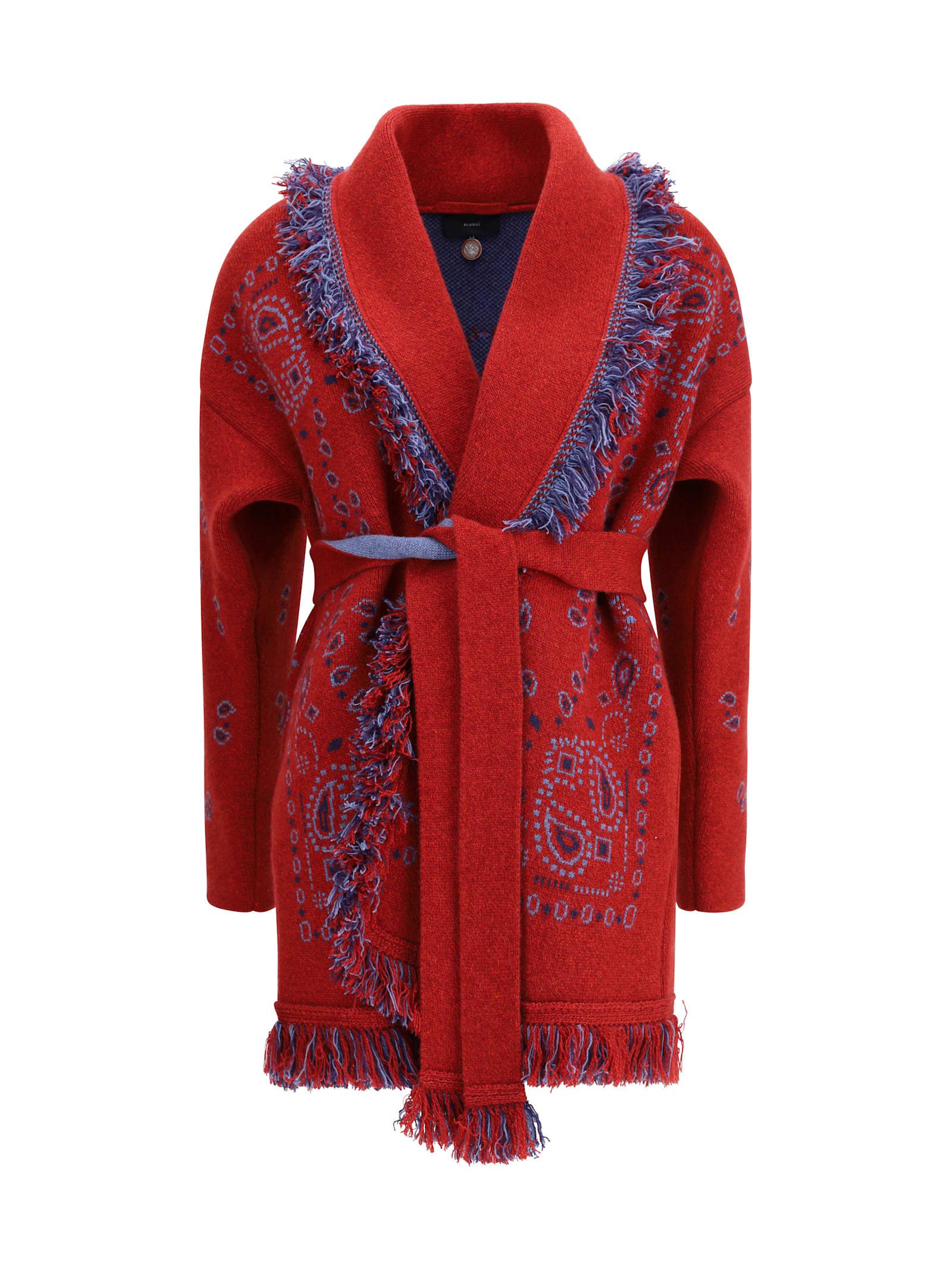 alanui bandana jacquard cardigan