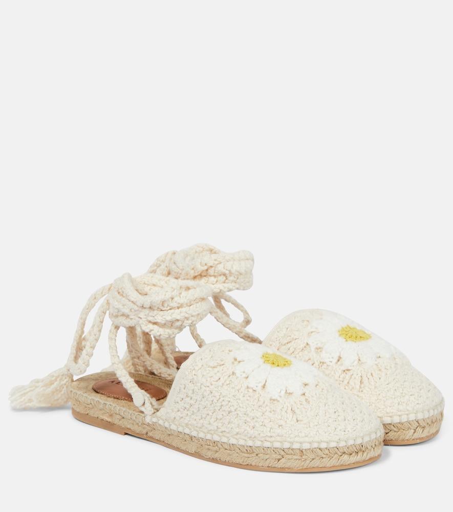 alanui daisy crochet espadrilles