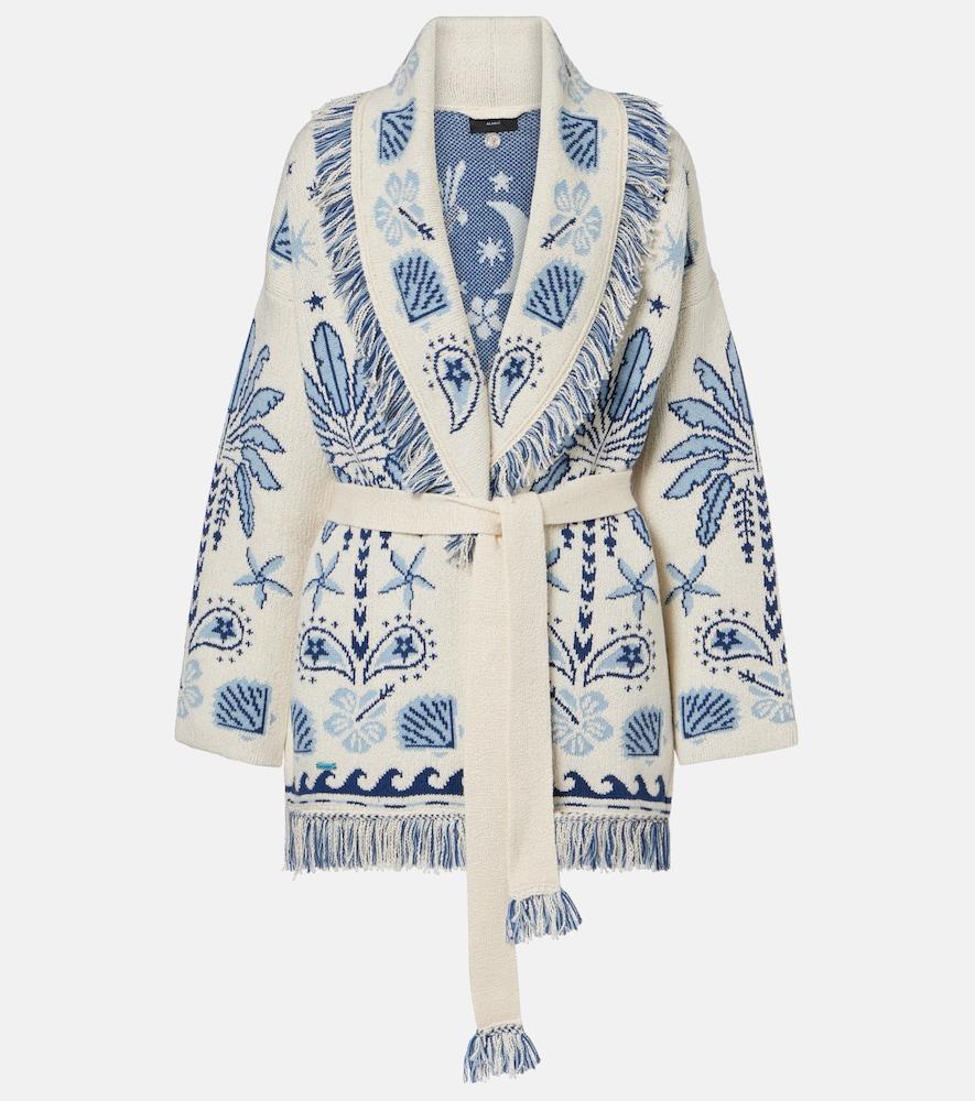 alanui echoes of the island wool and cotton cardigan