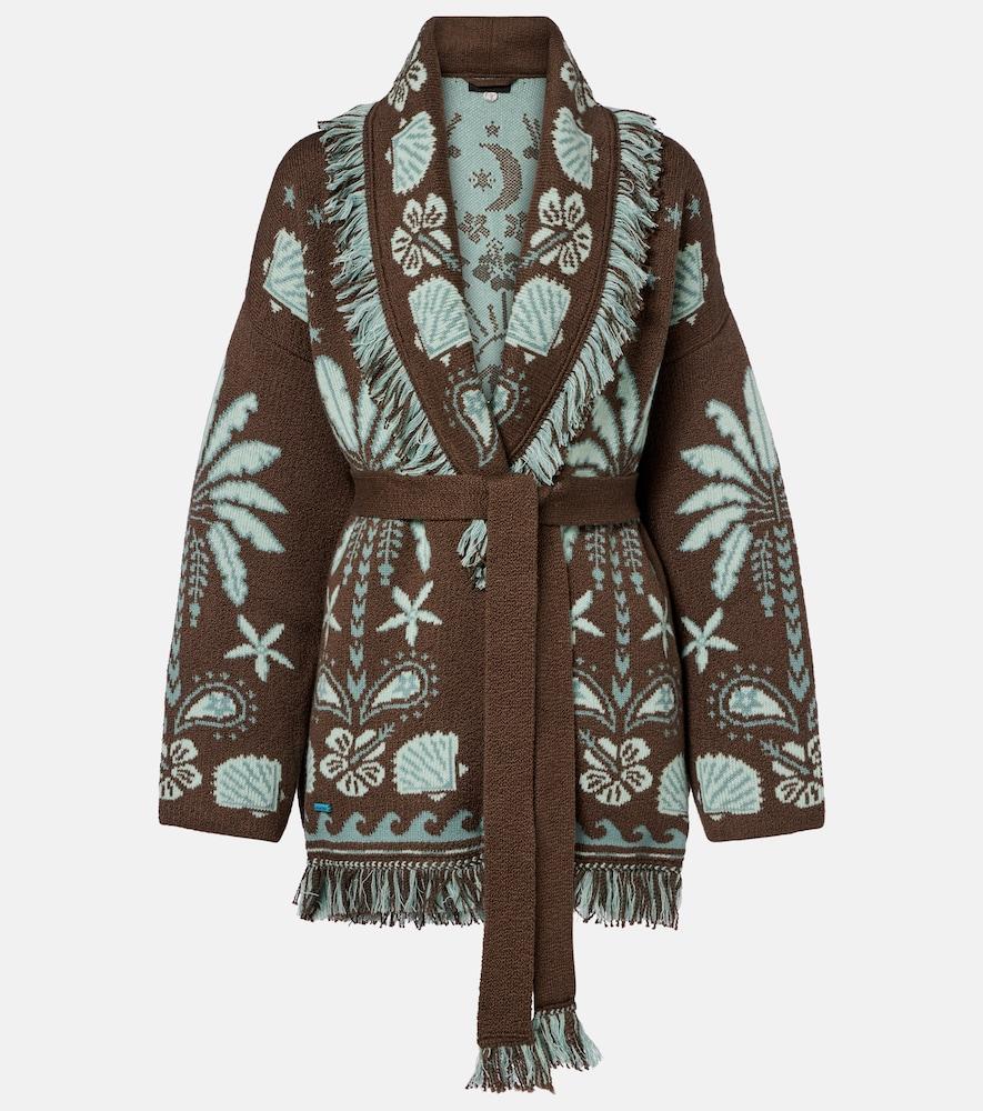 alanui echoes of the island wool and cotton cardigan