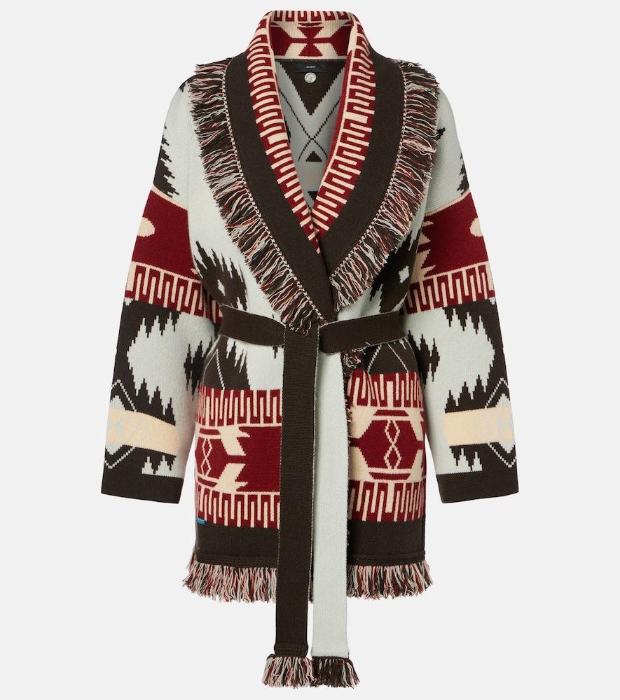 alanui icon jacquard cashmere cardigan