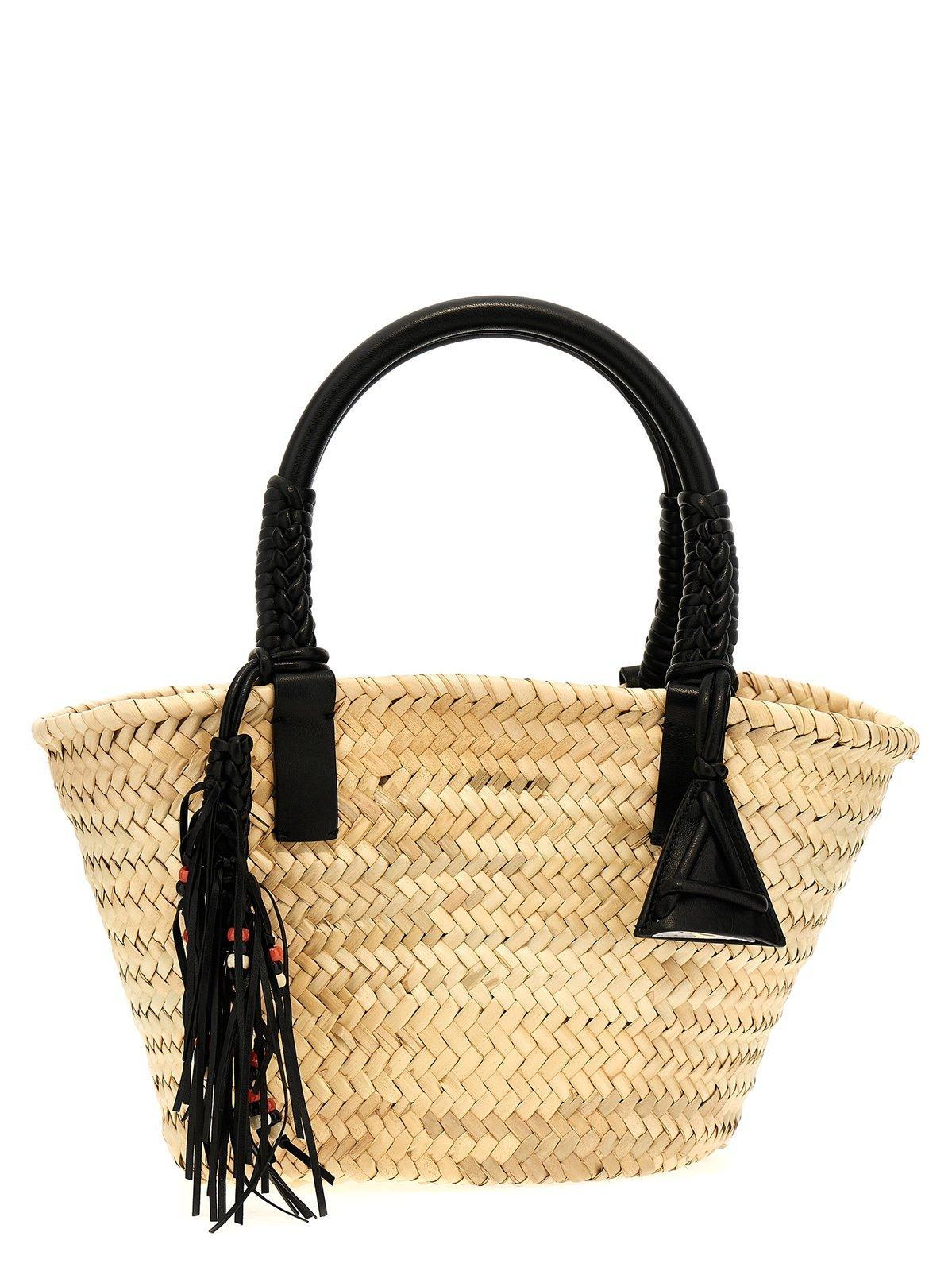 alanui icon palm leaf tote bag