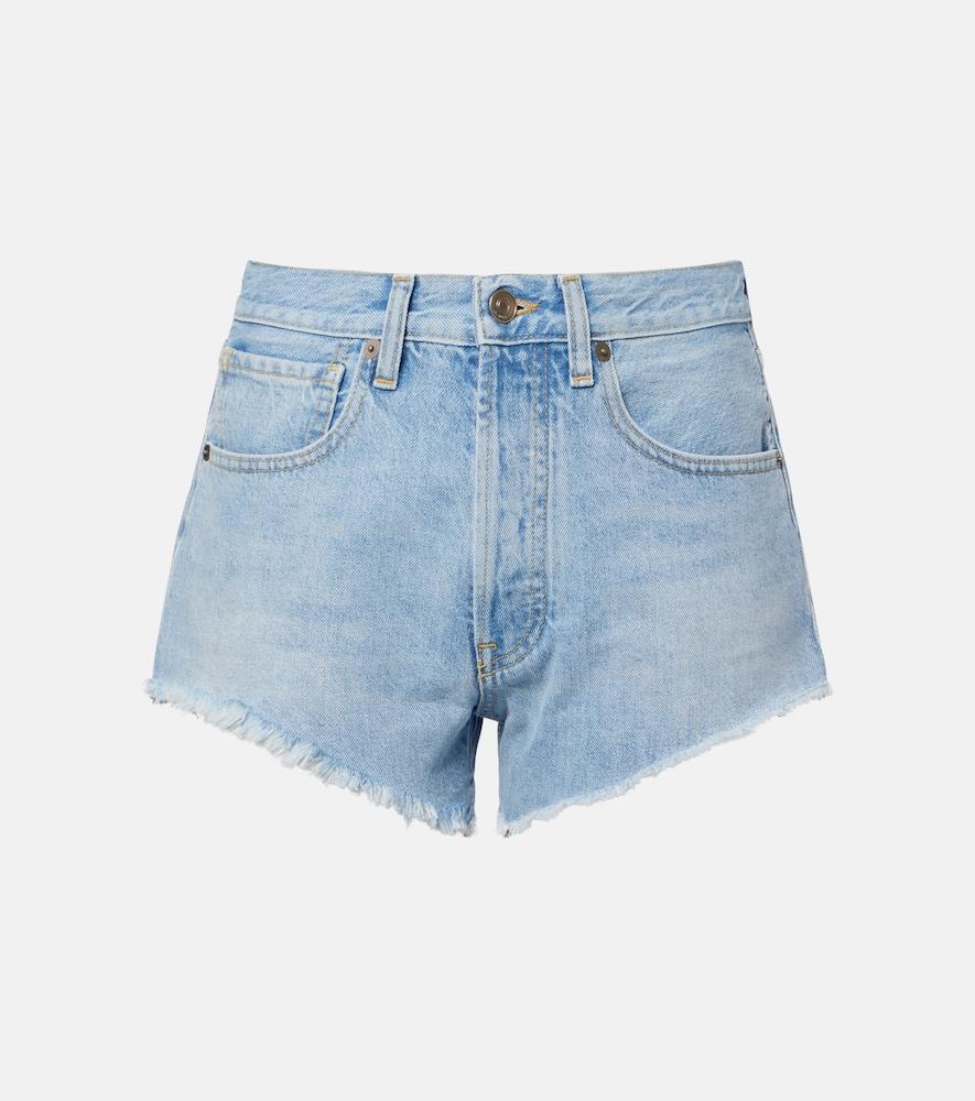 alanui island's diary denim shorts