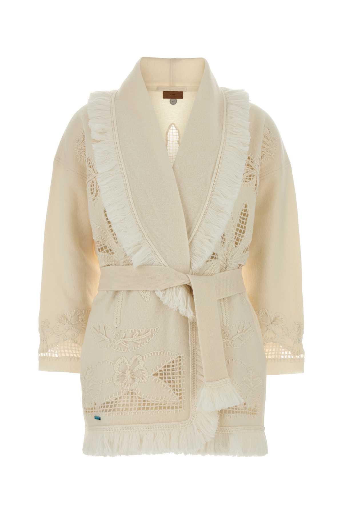 alanui ivory wool islandâ s diary cardigan