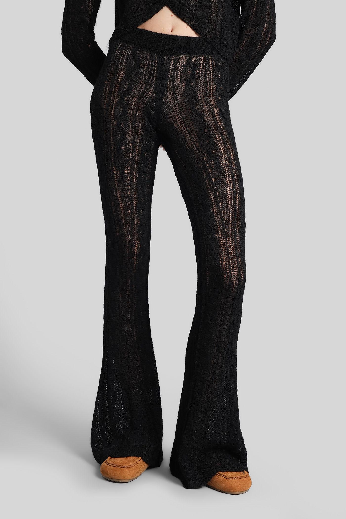 alanui pants in black wool