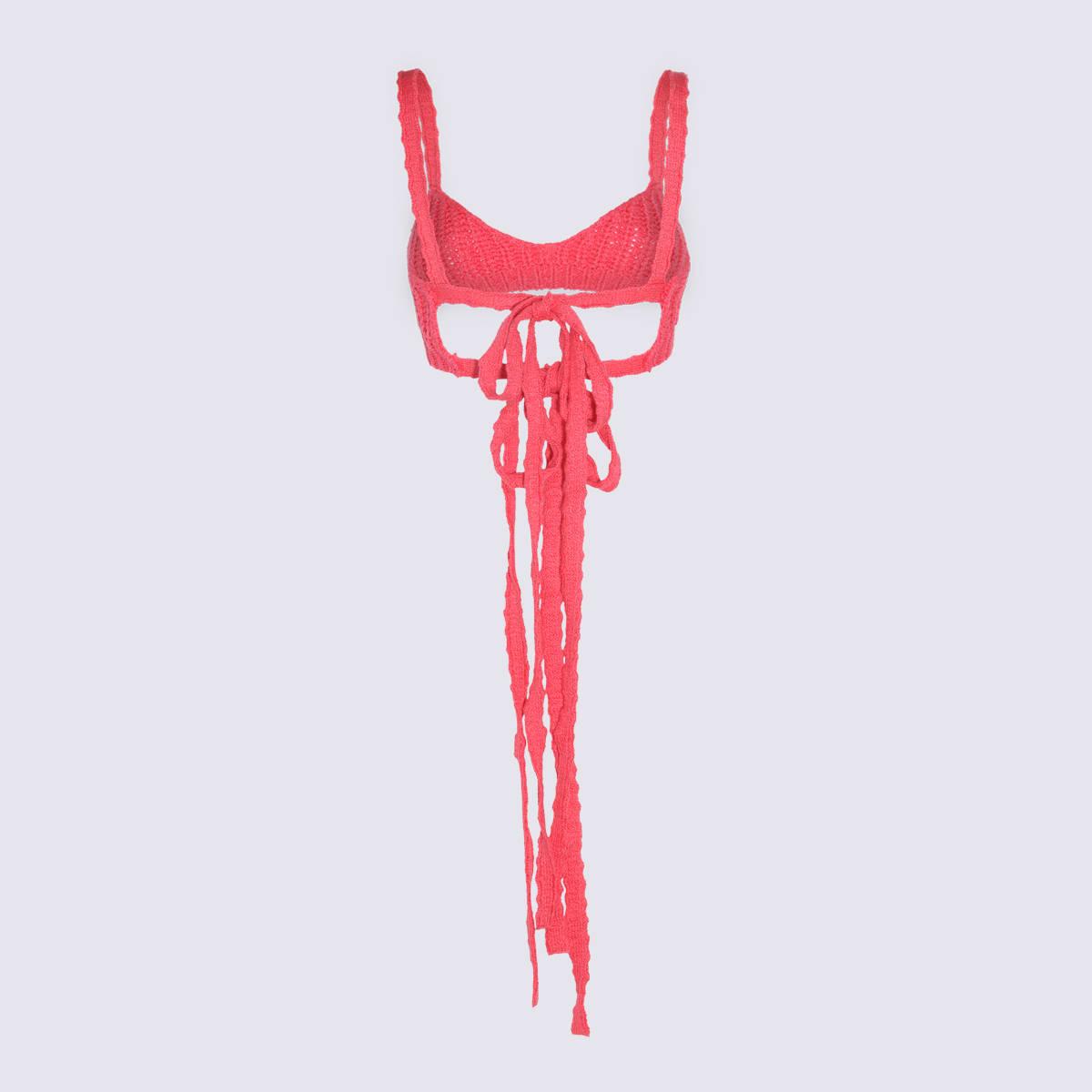 alanui pink wool palm springs top