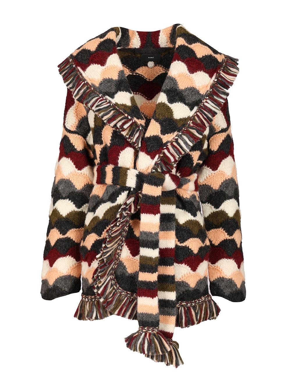 alanui shattered stripes cardigan