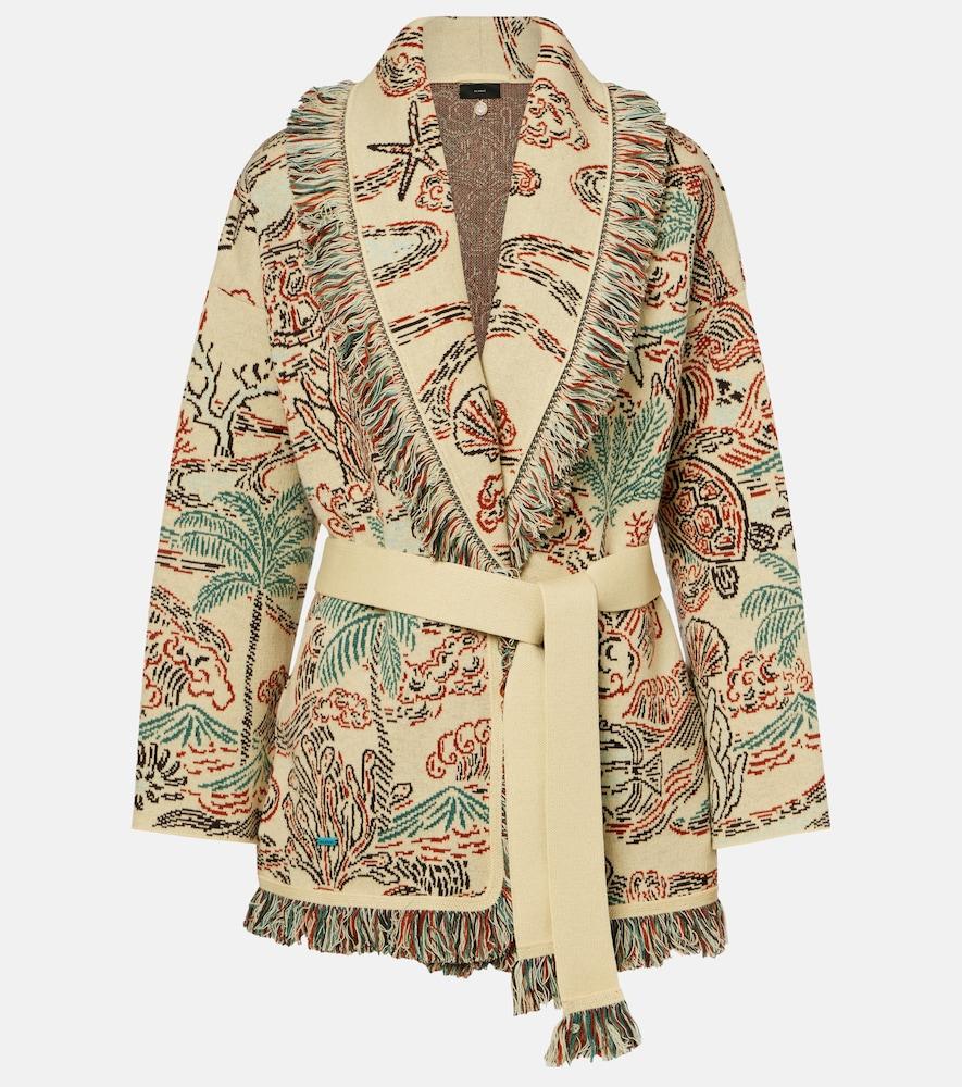 alanui sketched by the sea wool cardigan