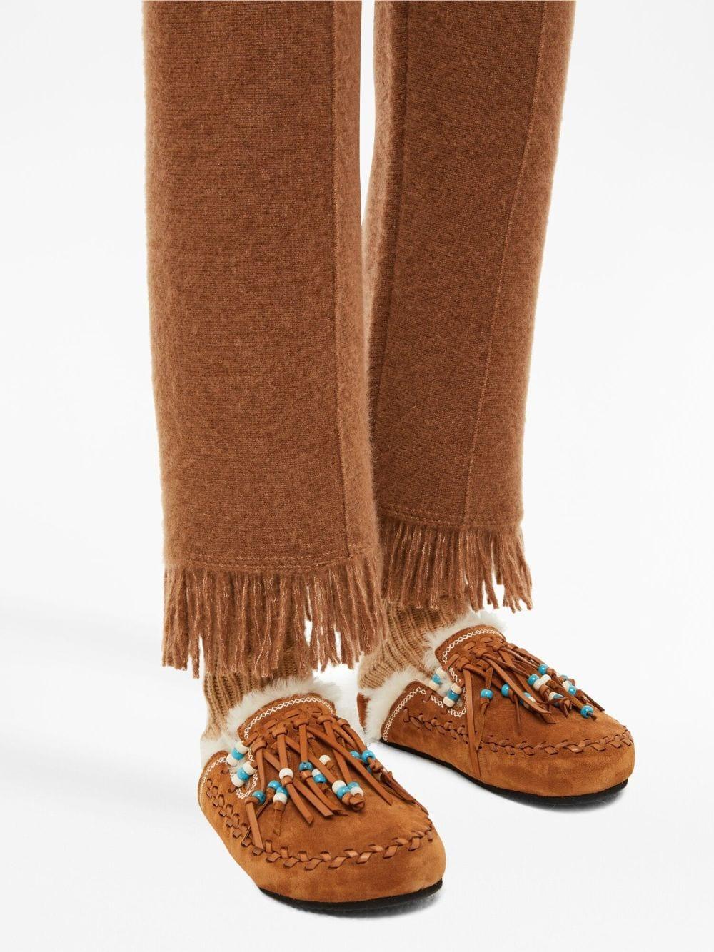 alanui trousers camel cashmere - women