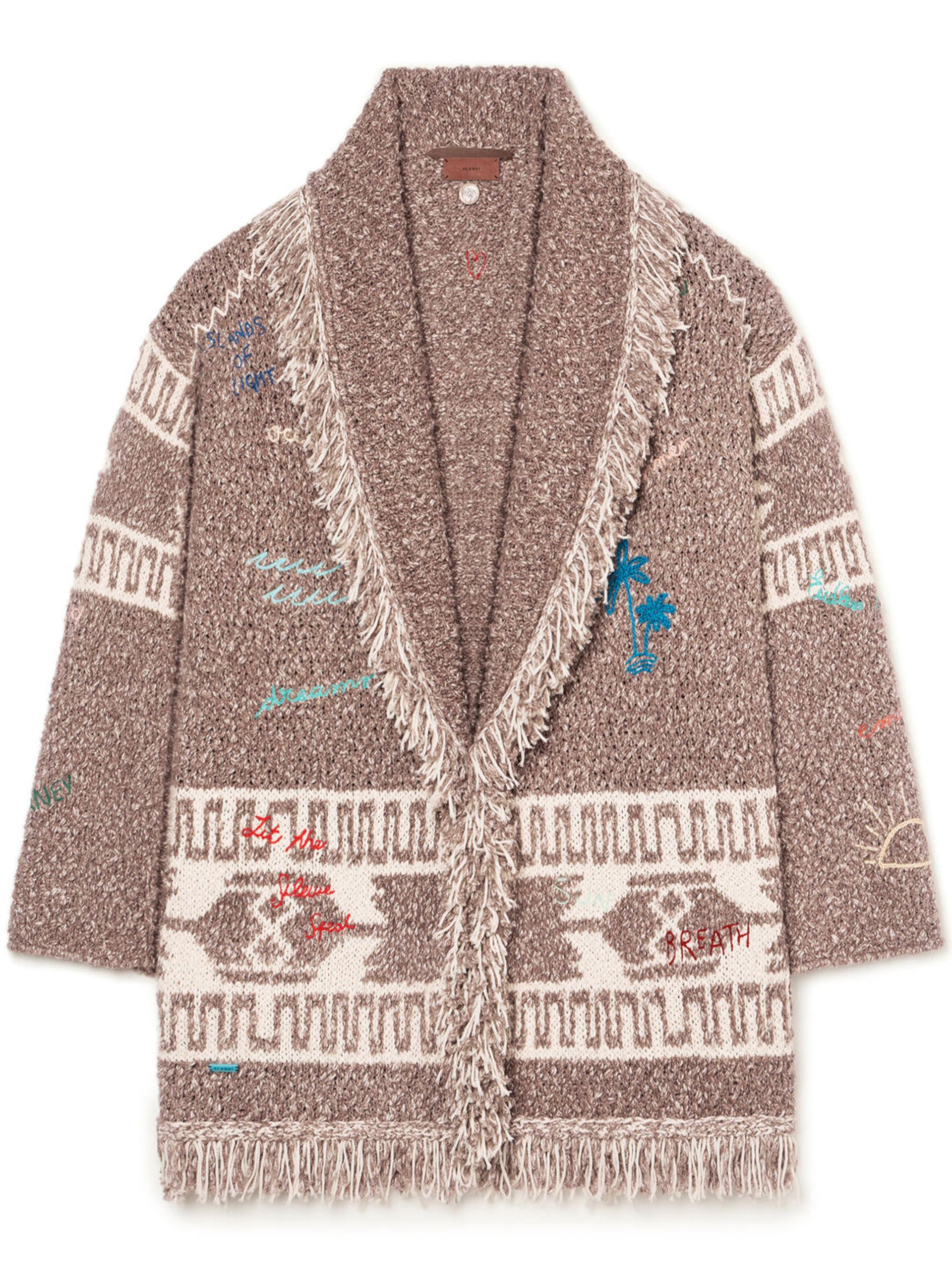 alanui written by the ocean cardigan brown maglia - women