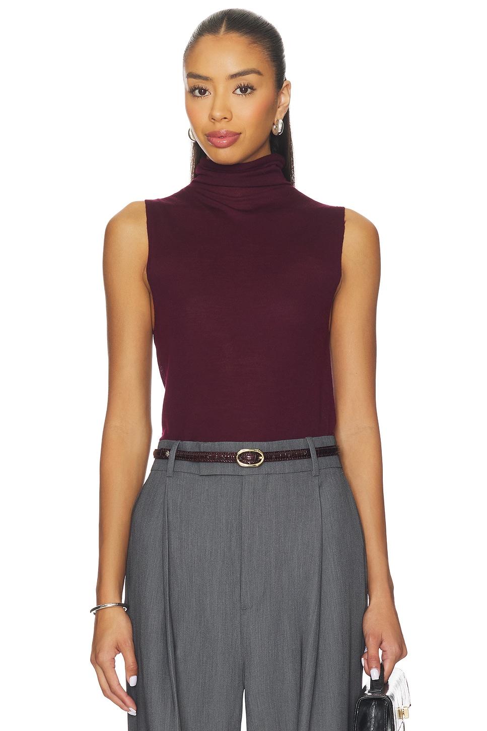 alaska sleeveless knit mockneck