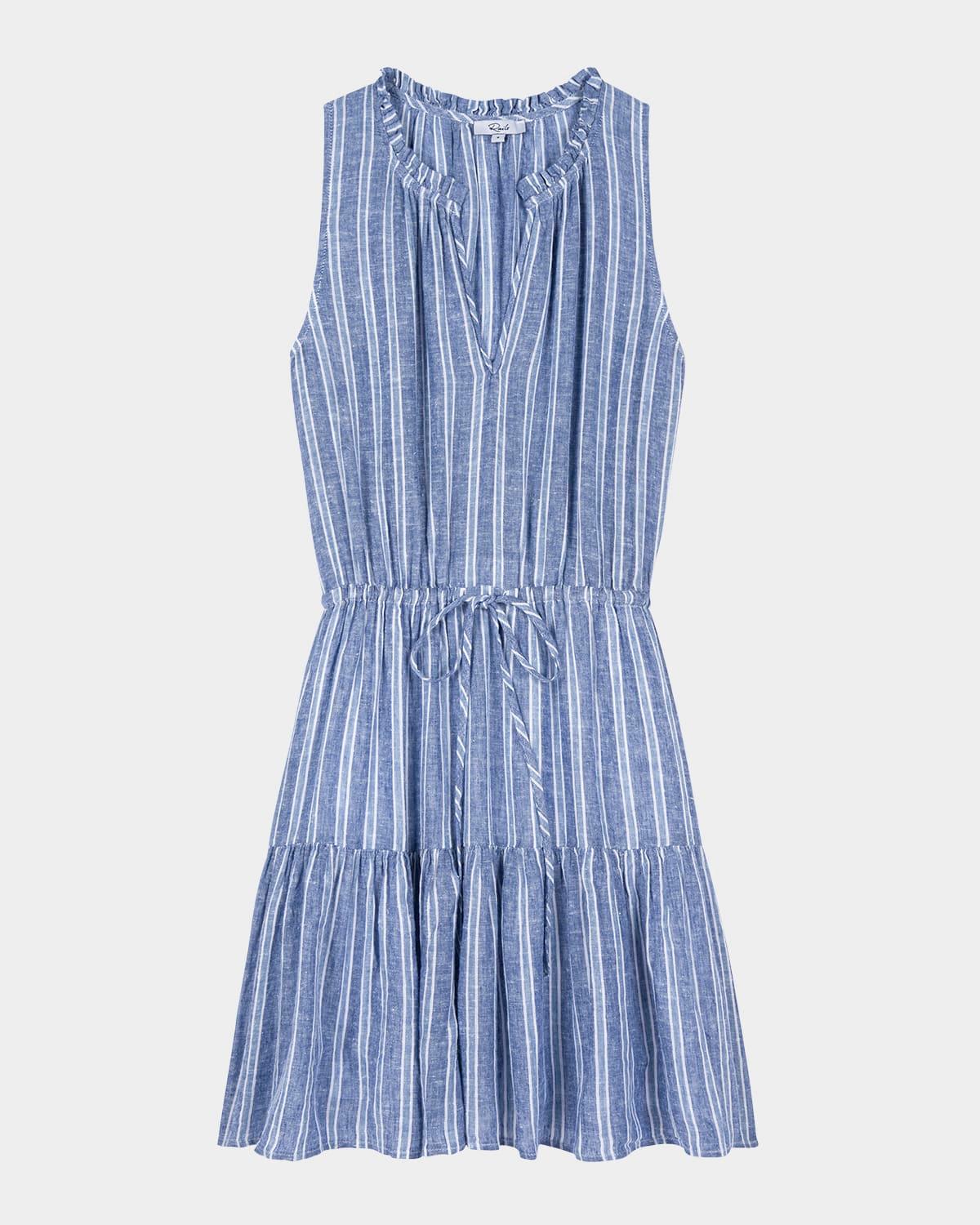 albany striped mini dress