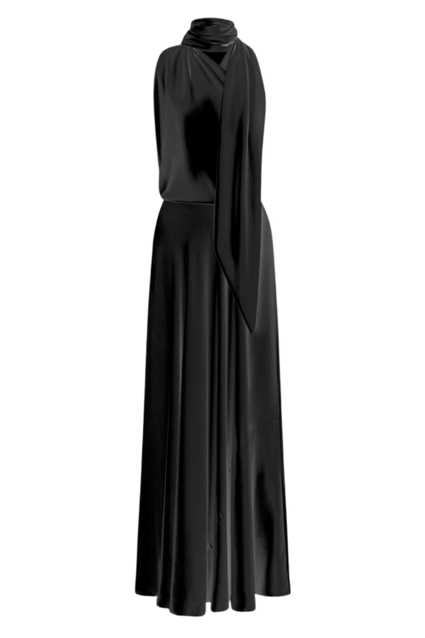 alberta ferretti abito velluto lucido