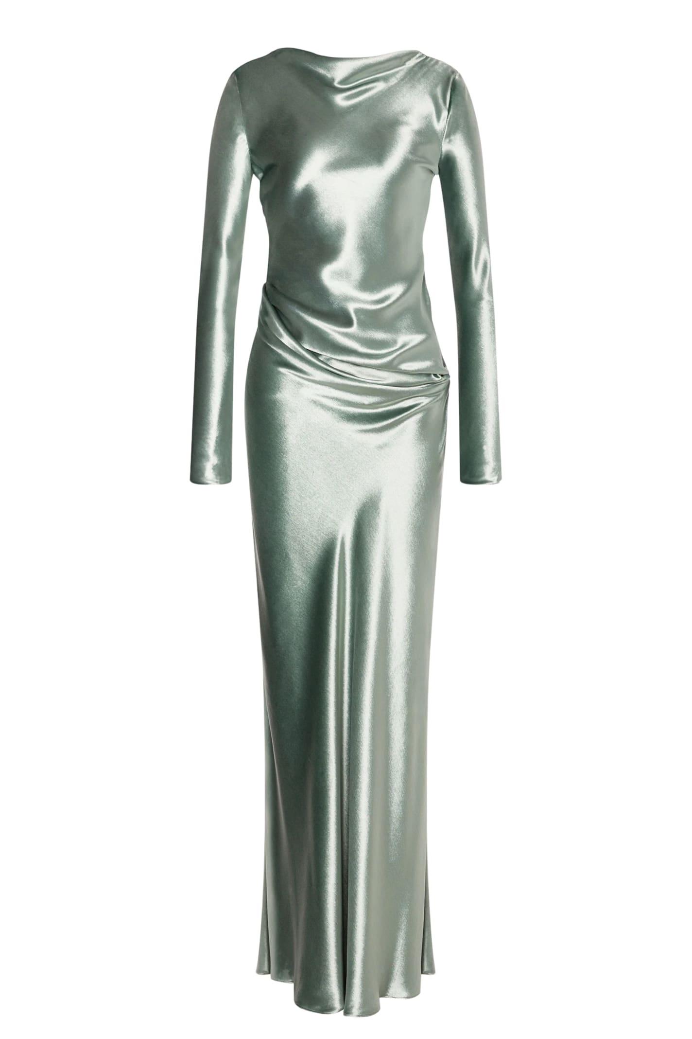 alberta ferretti abito velluto lucido