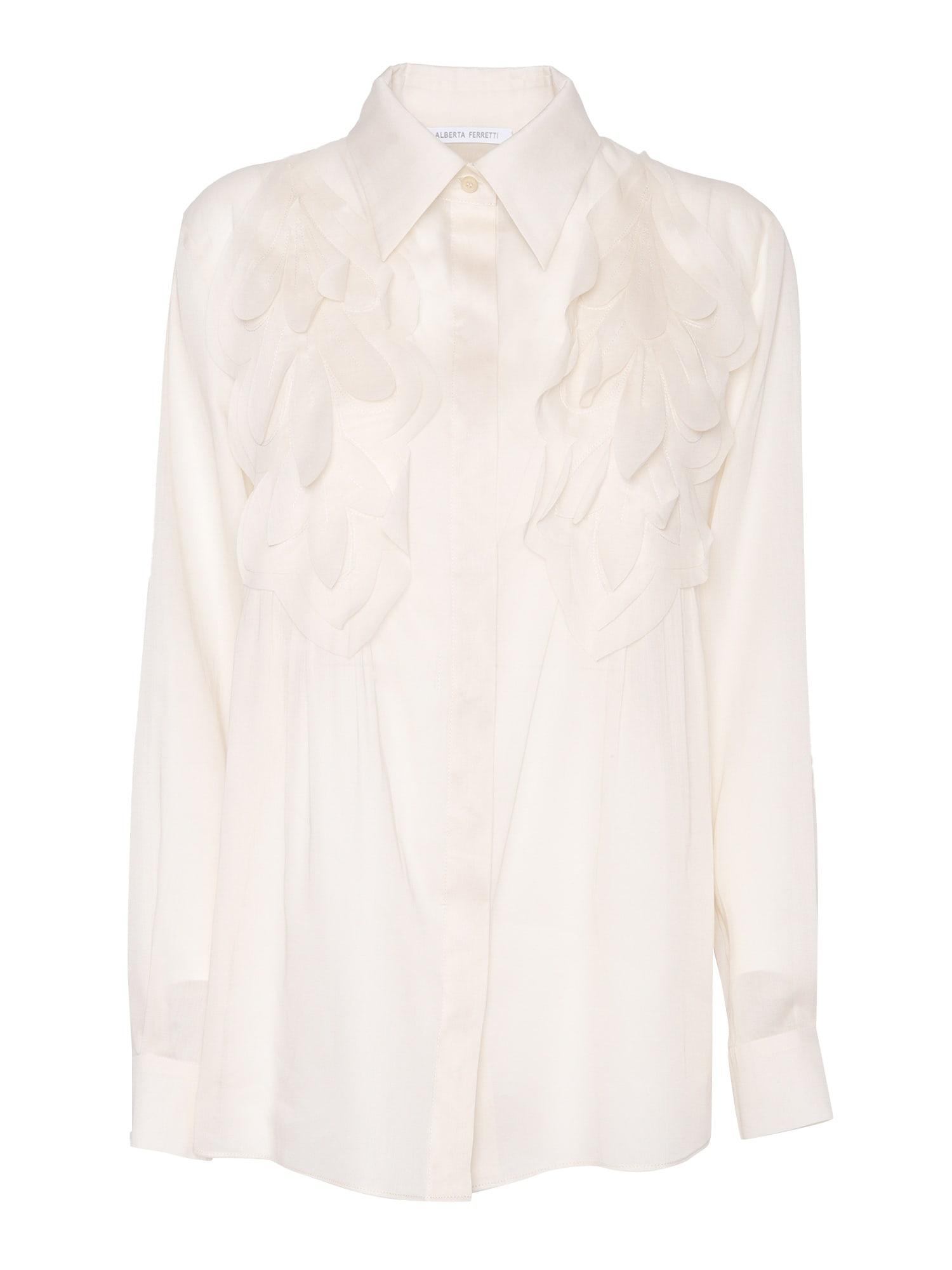 alberta ferretti beige shirt