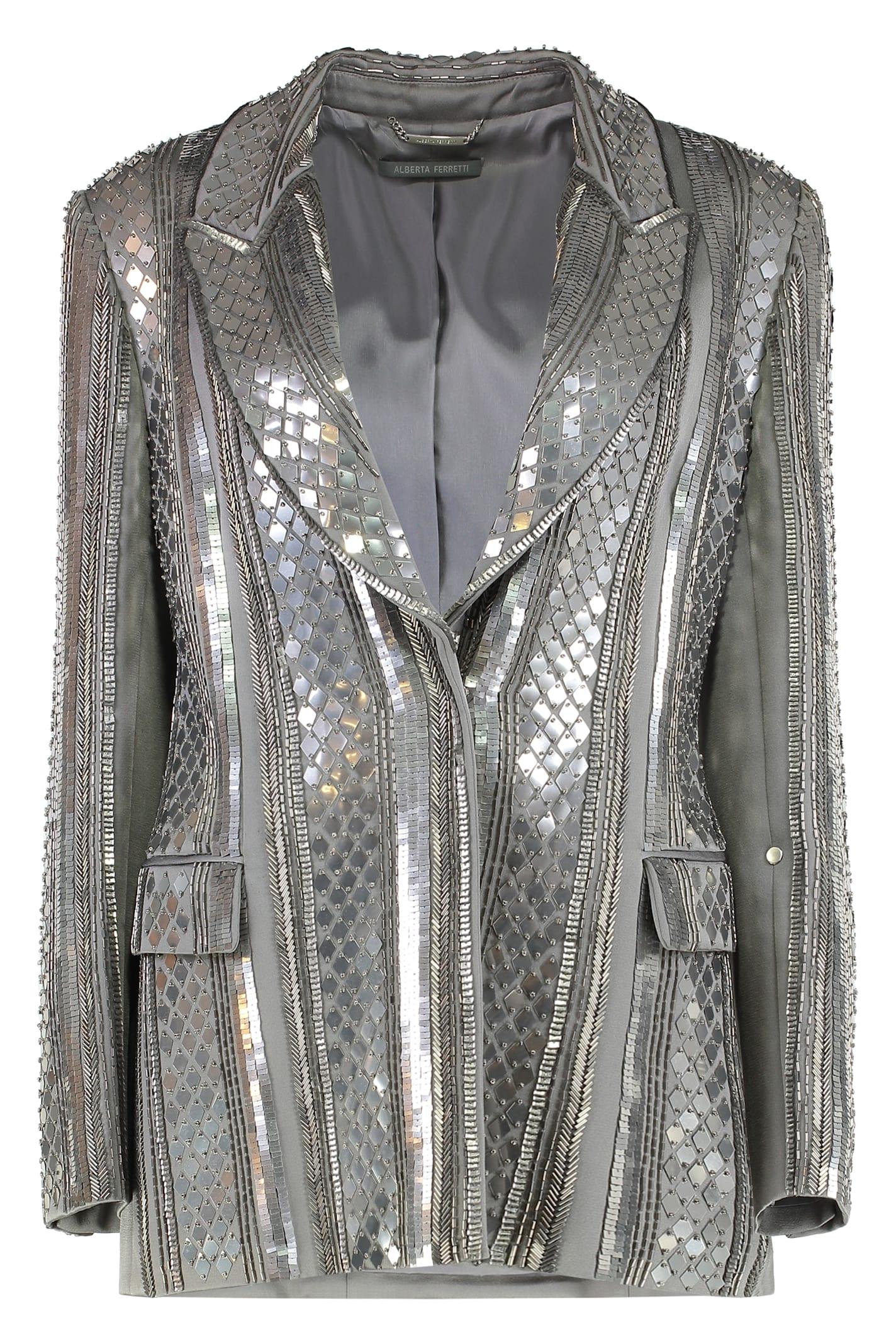 alberta ferretti blazer with sequins