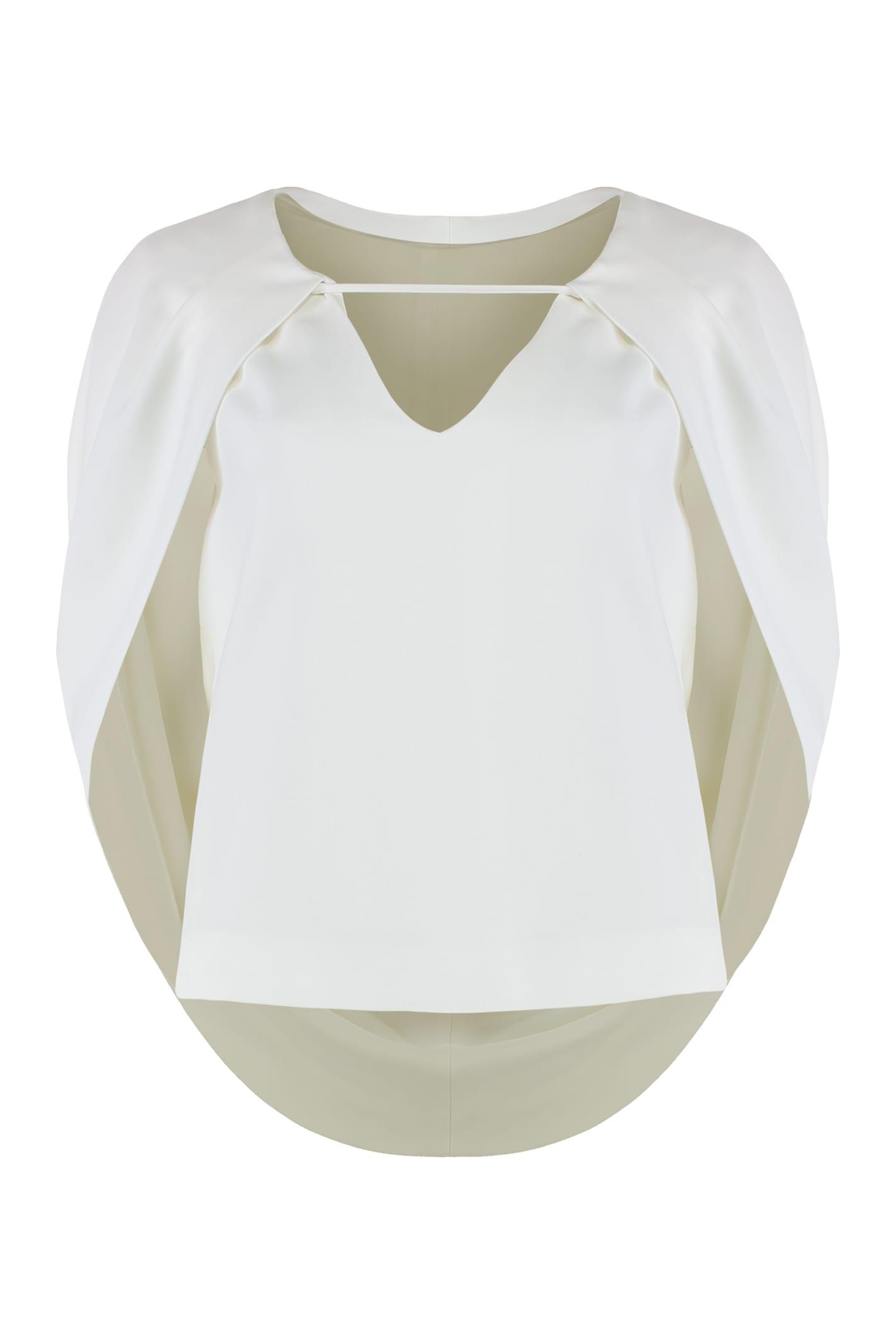 alberta ferretti blouse in crepe