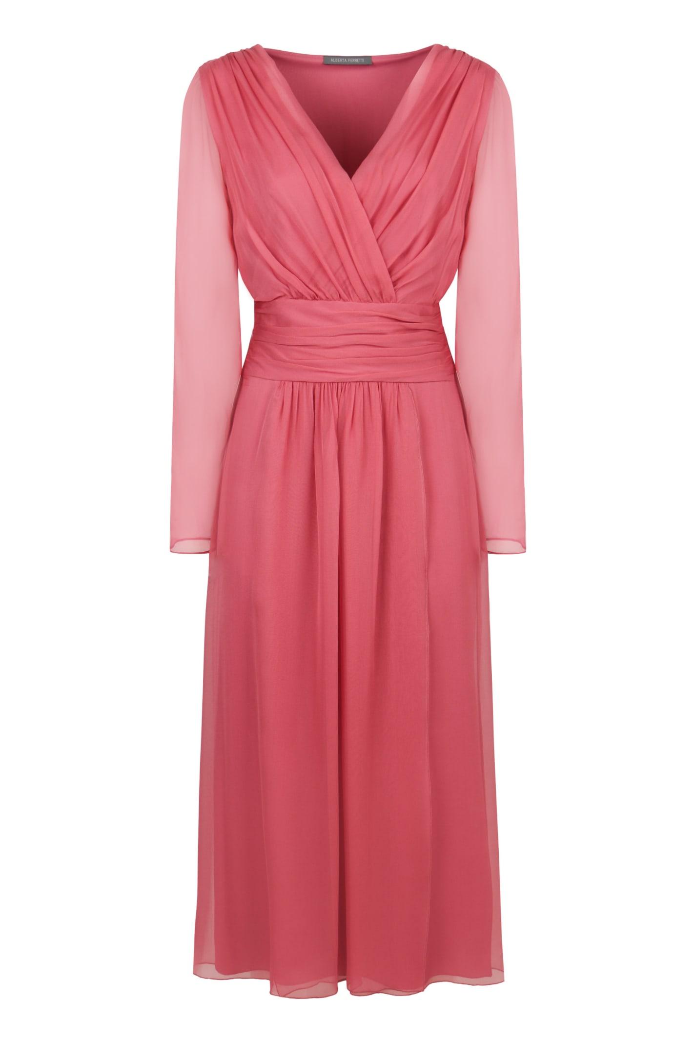 alberta ferretti chiffon dress