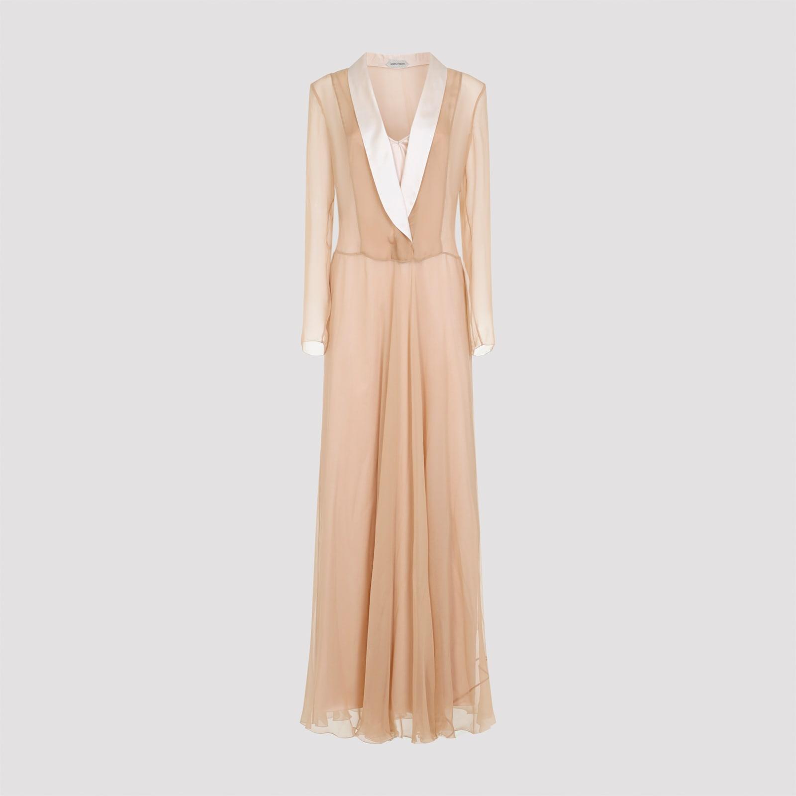 alberta ferretti chiffon long dress
