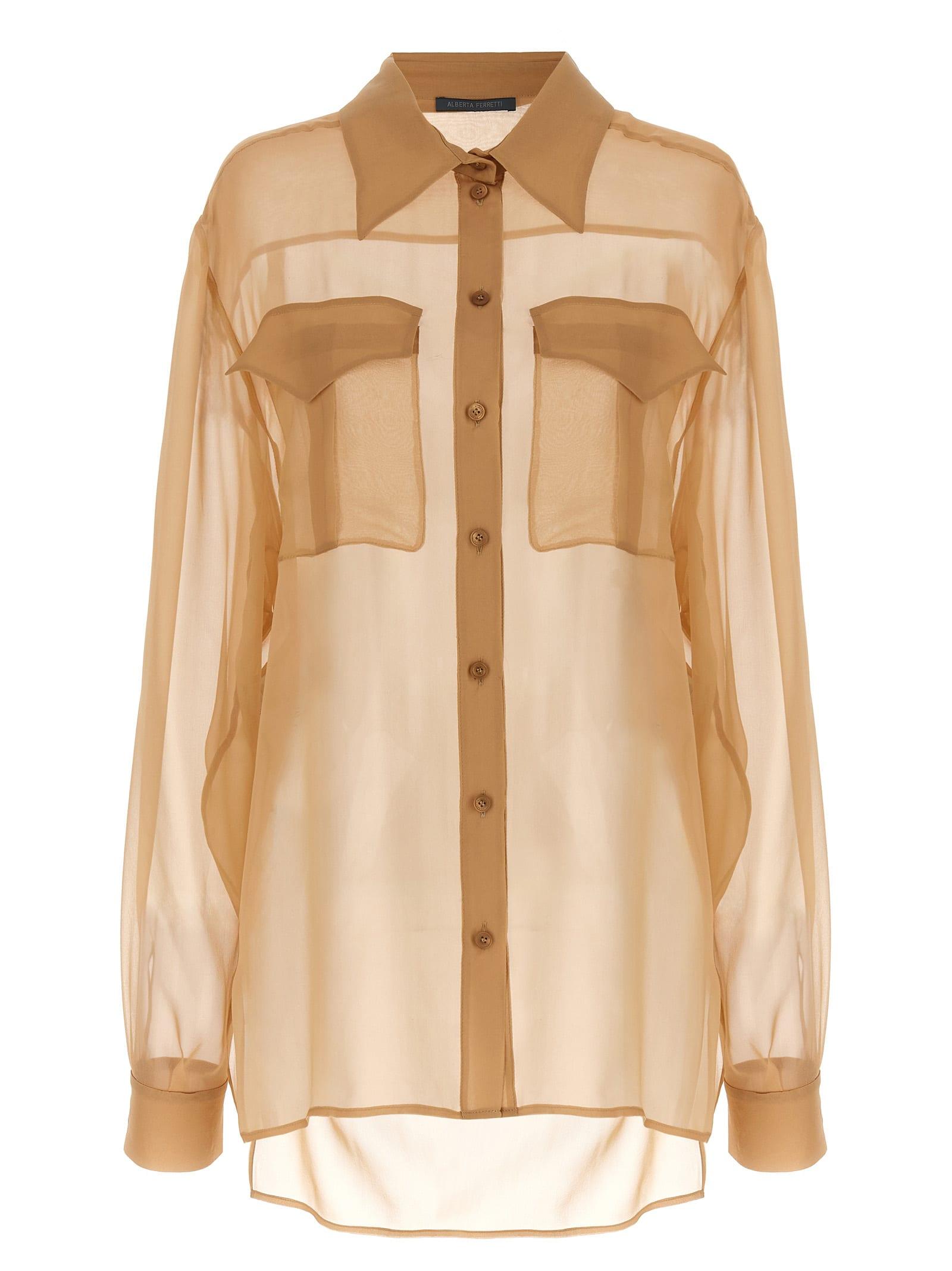 alberta ferretti chiffon shirt