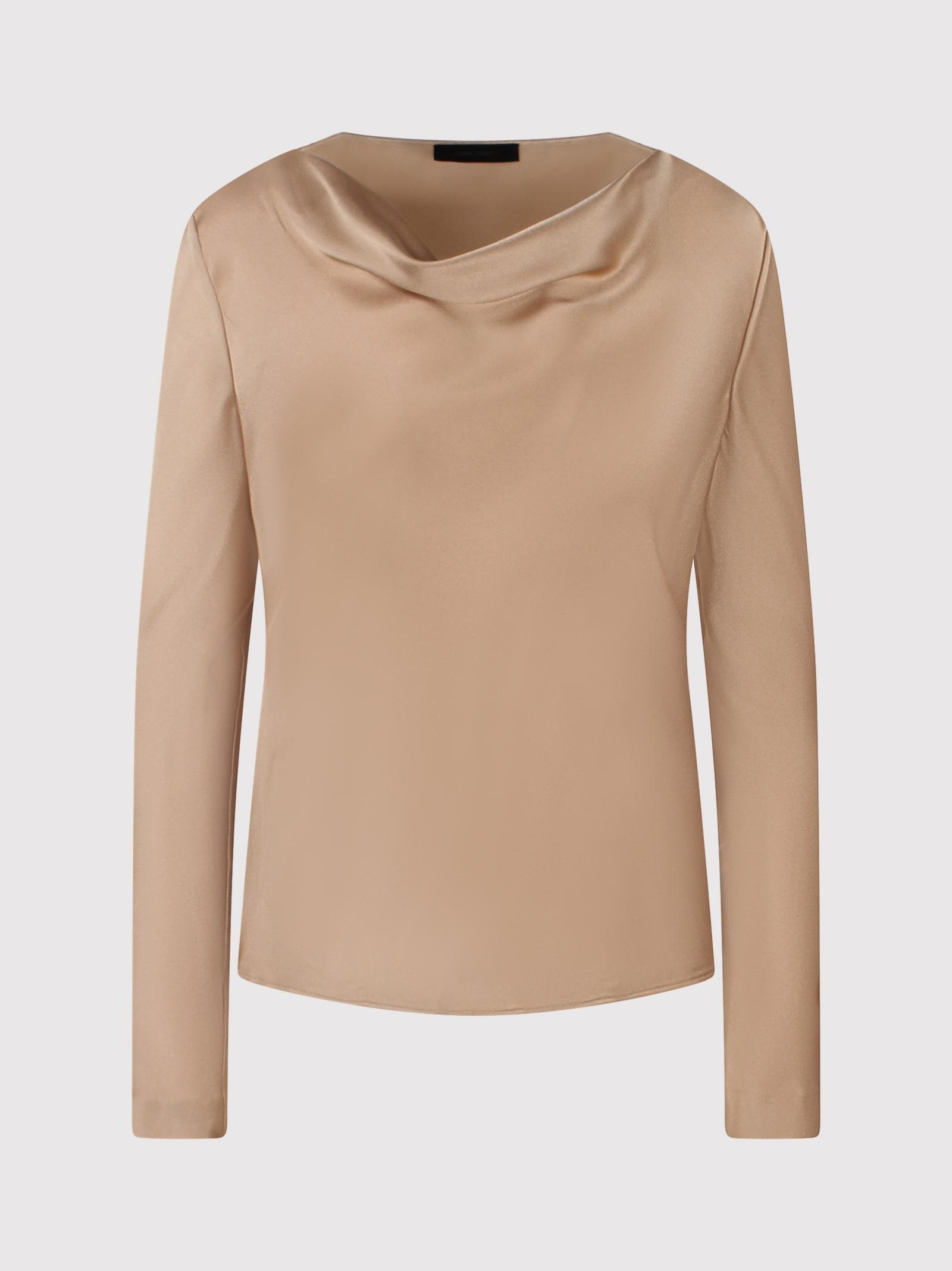 alberta ferretti cowl neck satin shirt