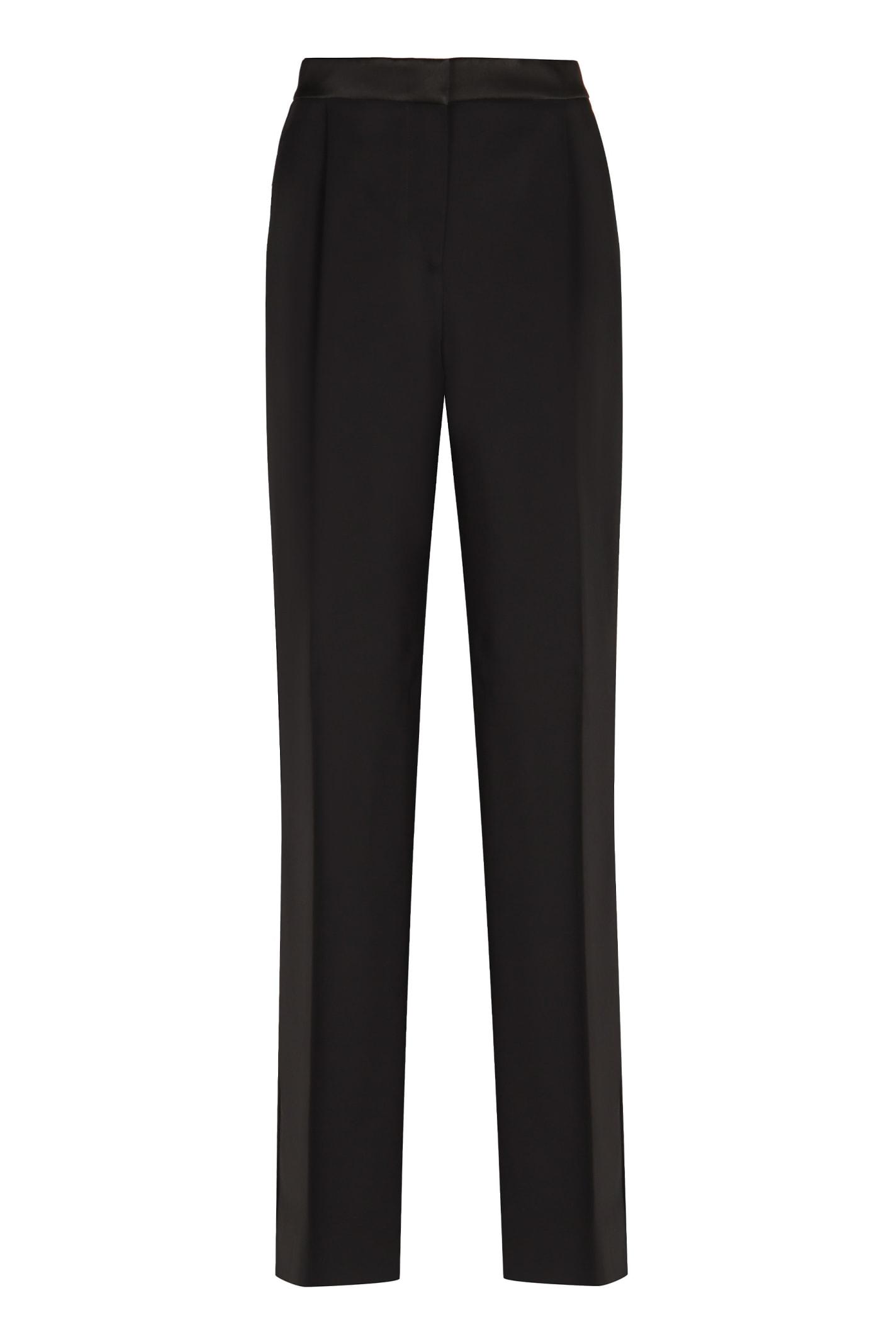 alberta ferretti crêpe wide-leg trousers