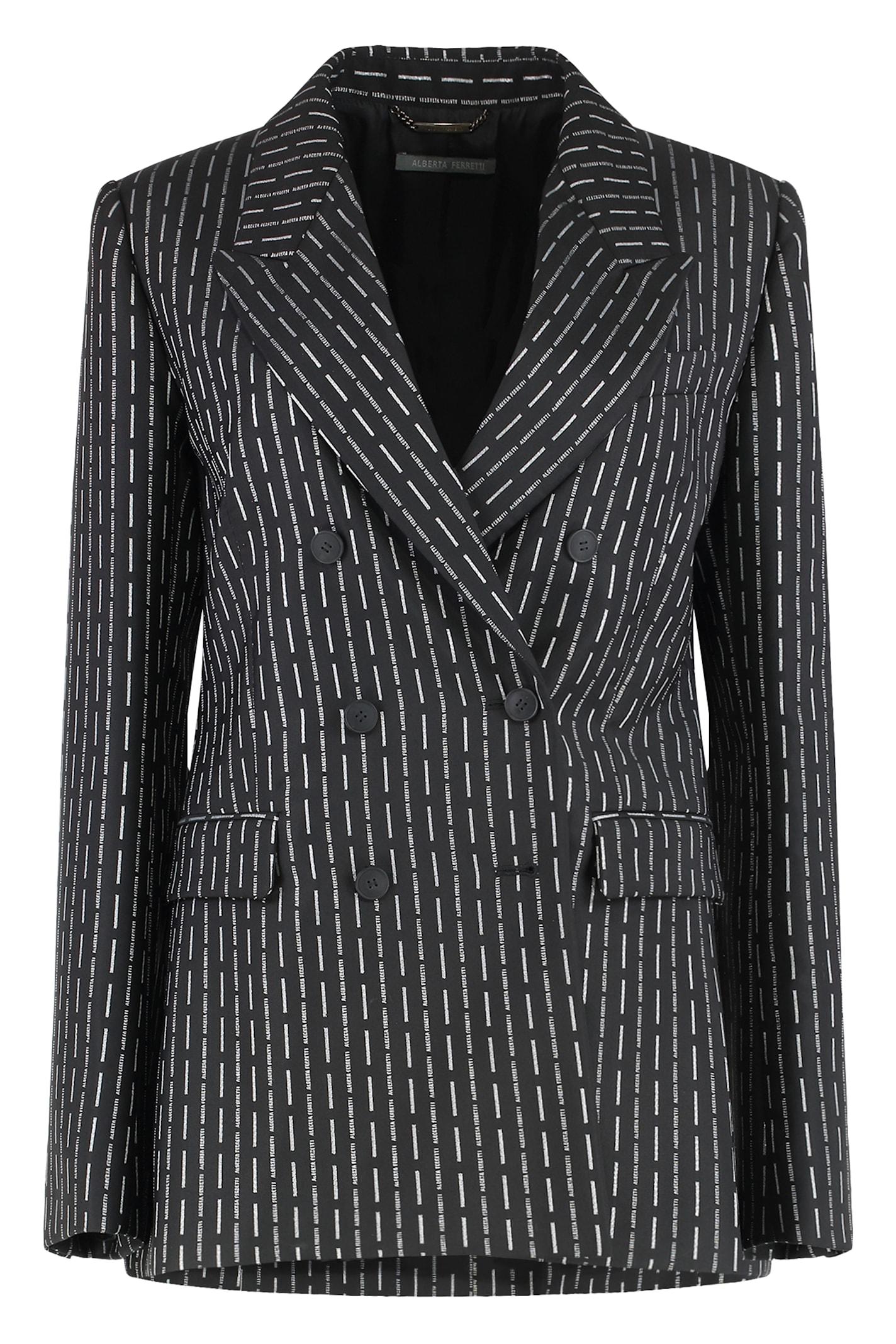 alberta ferretti elegant double-breasted jacket