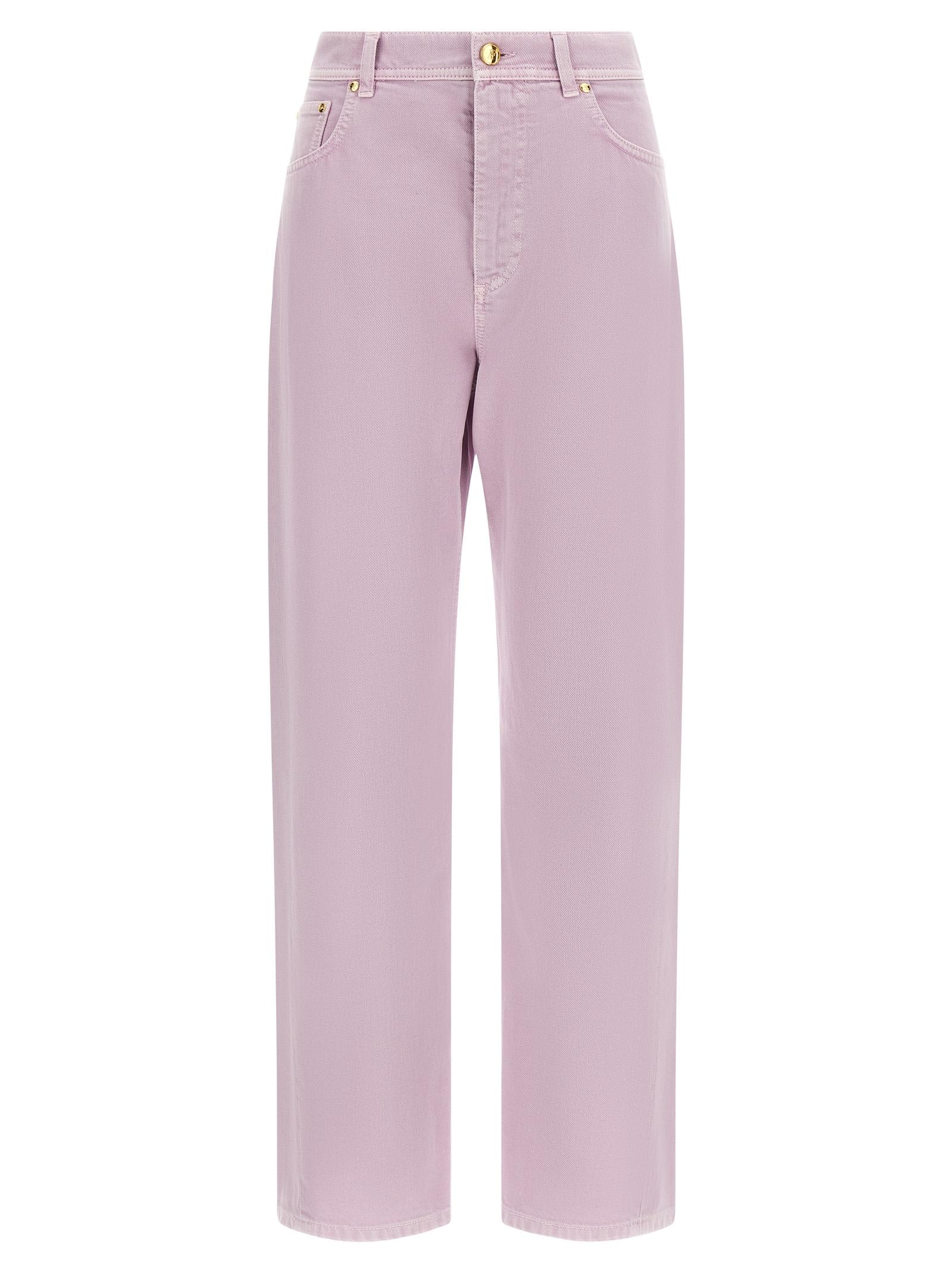 alberta ferretti elya cut jeans pink cotton - women