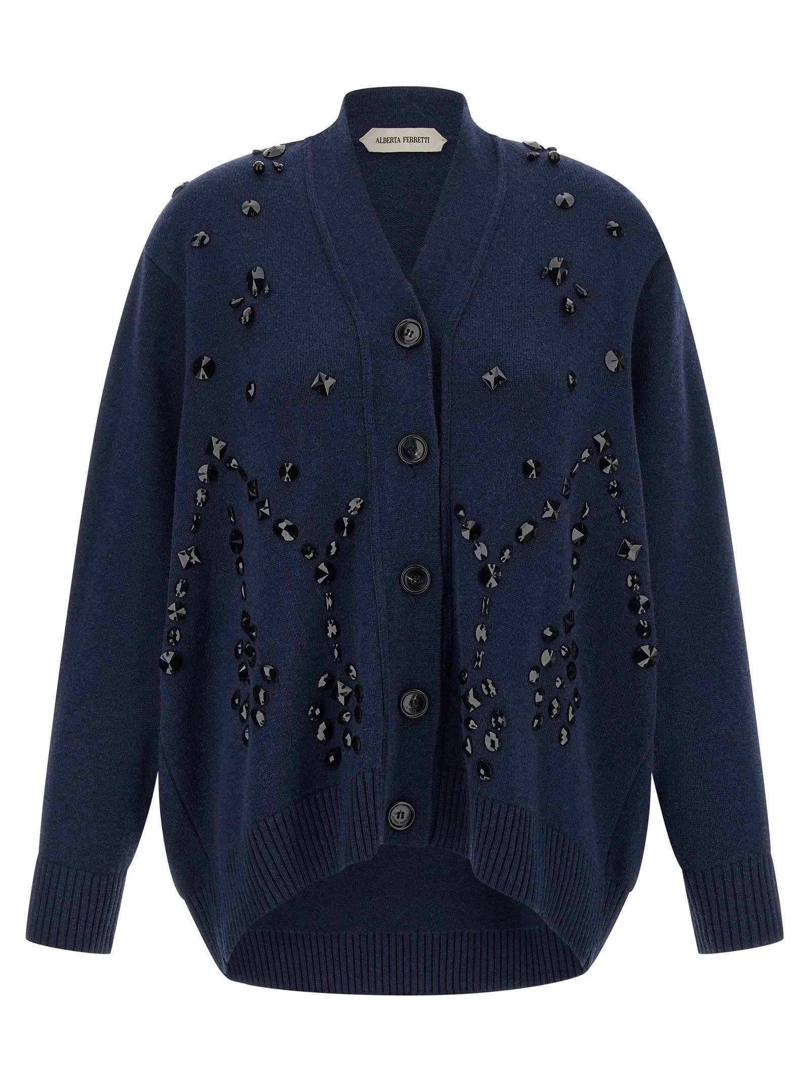 alberta ferretti embroidery cardigan
