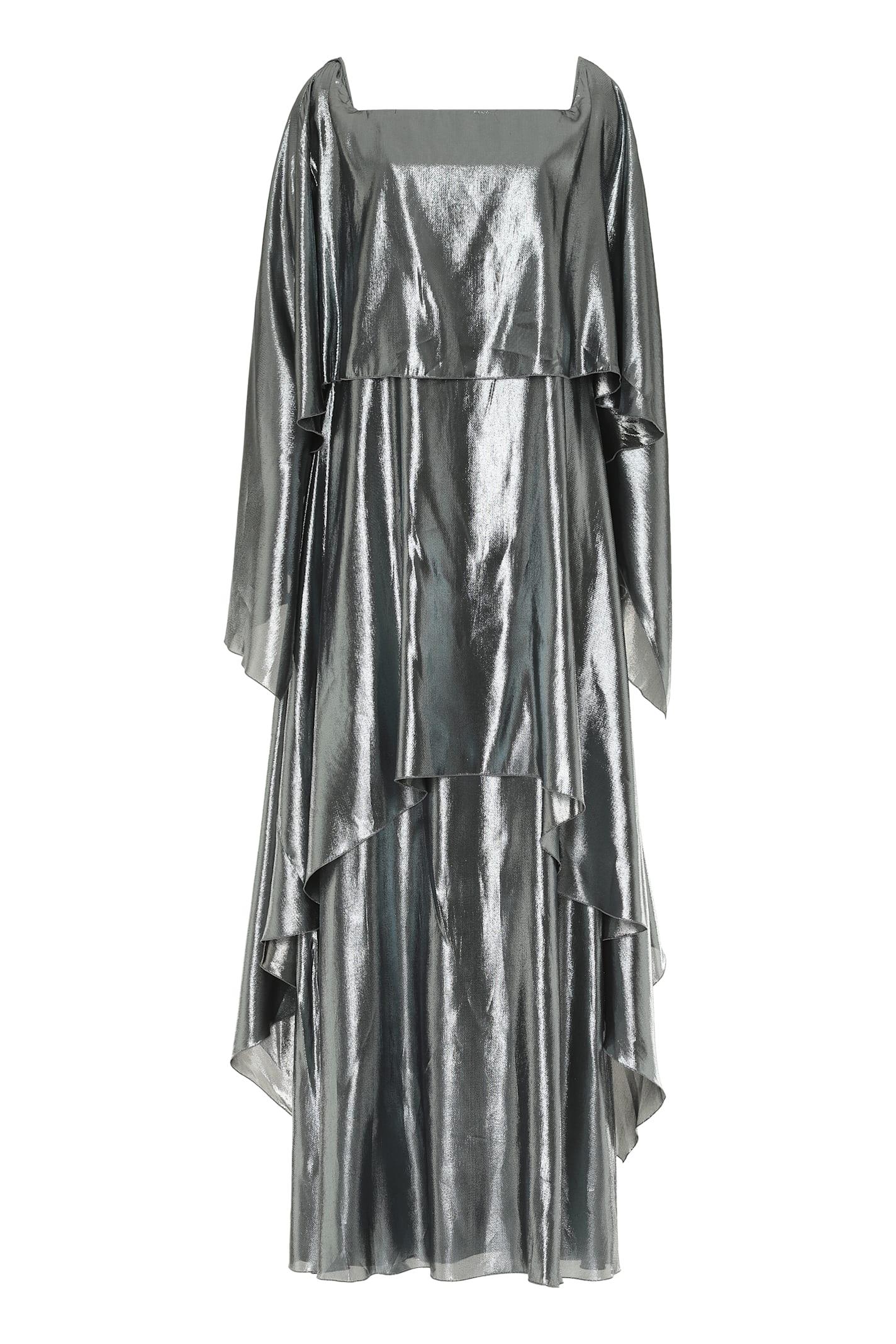 alberta ferretti frill dress